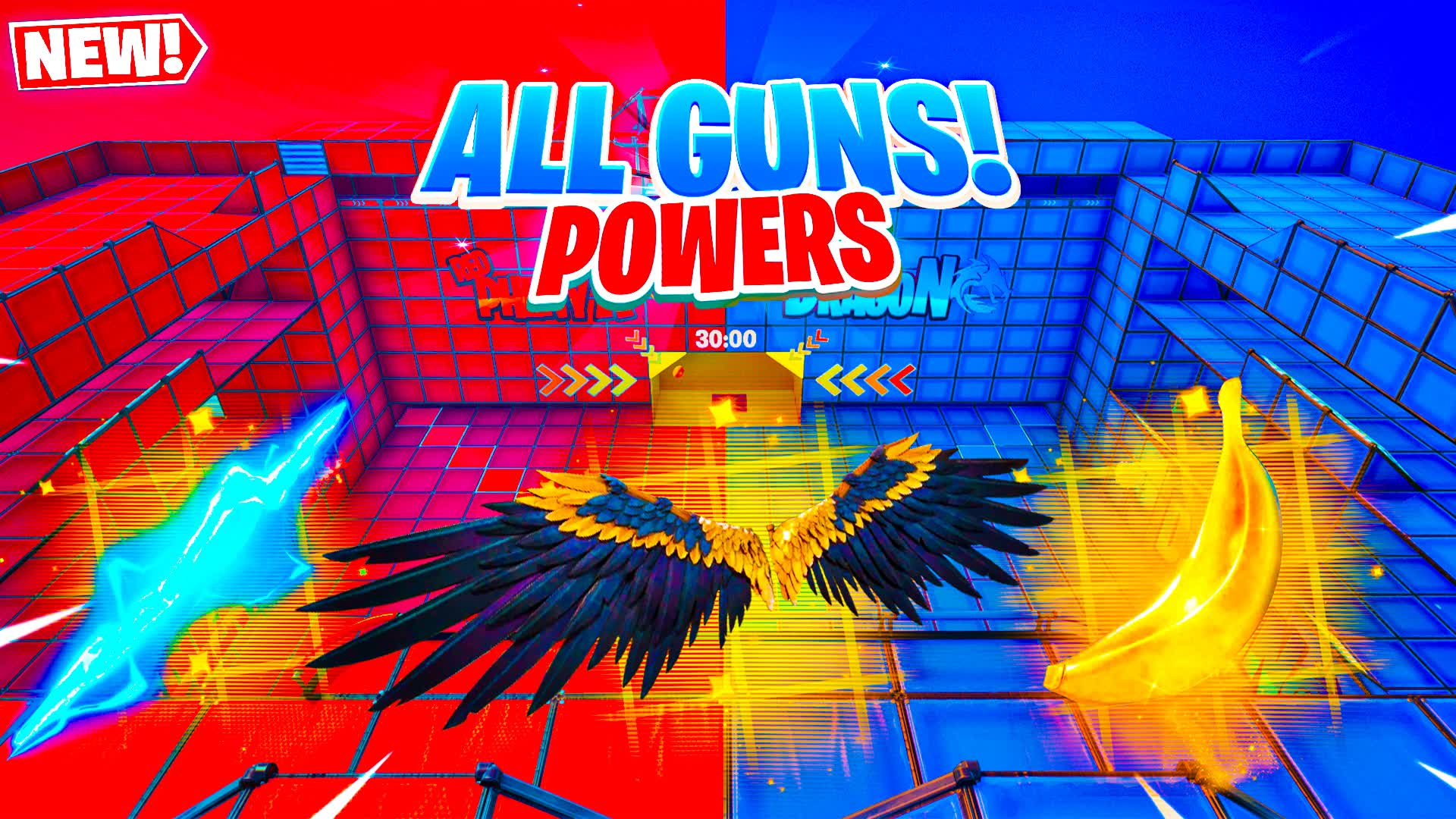 EPIC RED VS BLUE 🔴🔵 ALL GUNS & POWERS