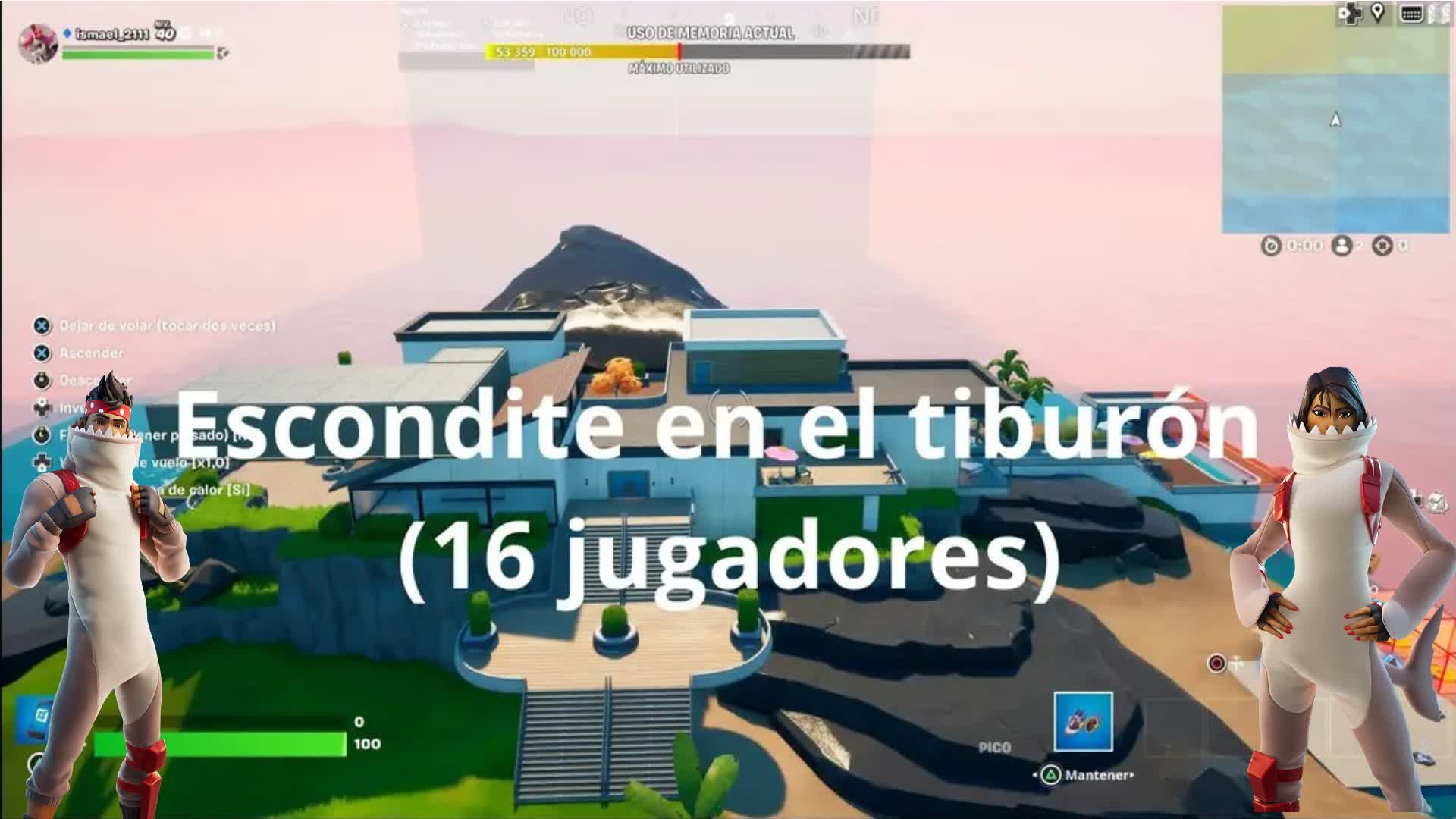 Escondite en el tiburón (16 jugadores)