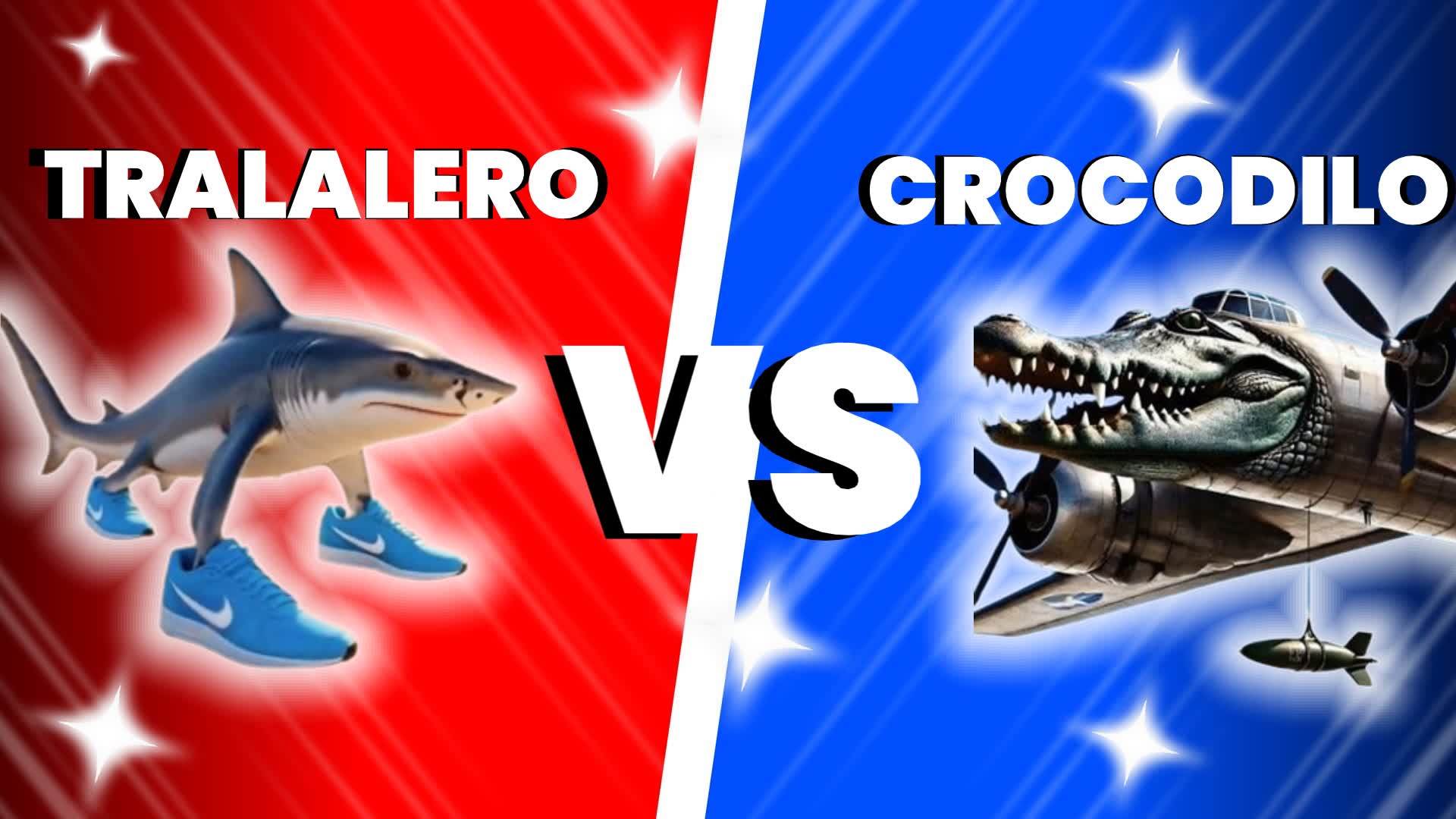 Tralalero VS Crocodilo (NEW RED VS BLUE)