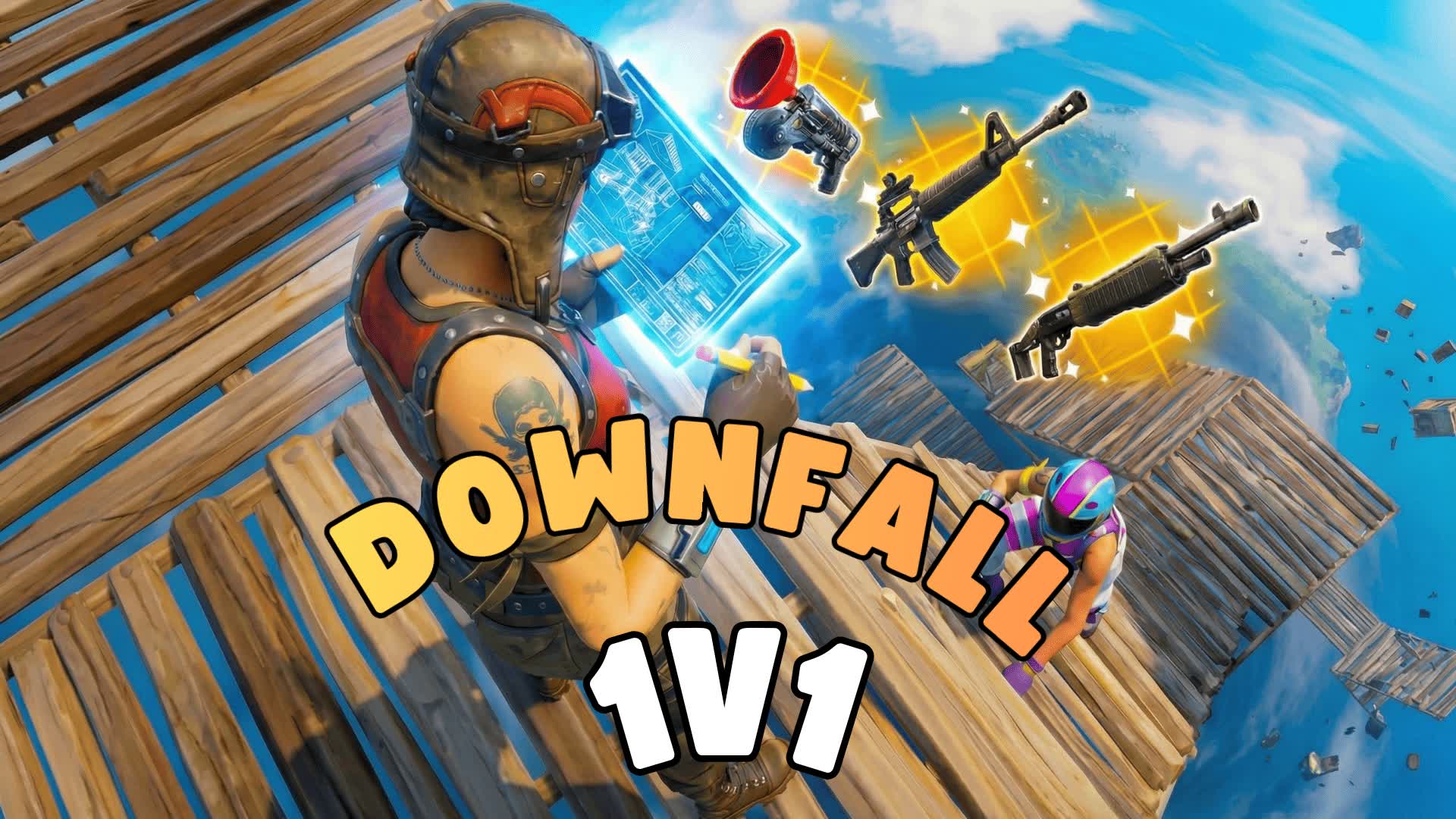 DOWNFALL - 1V1 Waterfall Build Fight