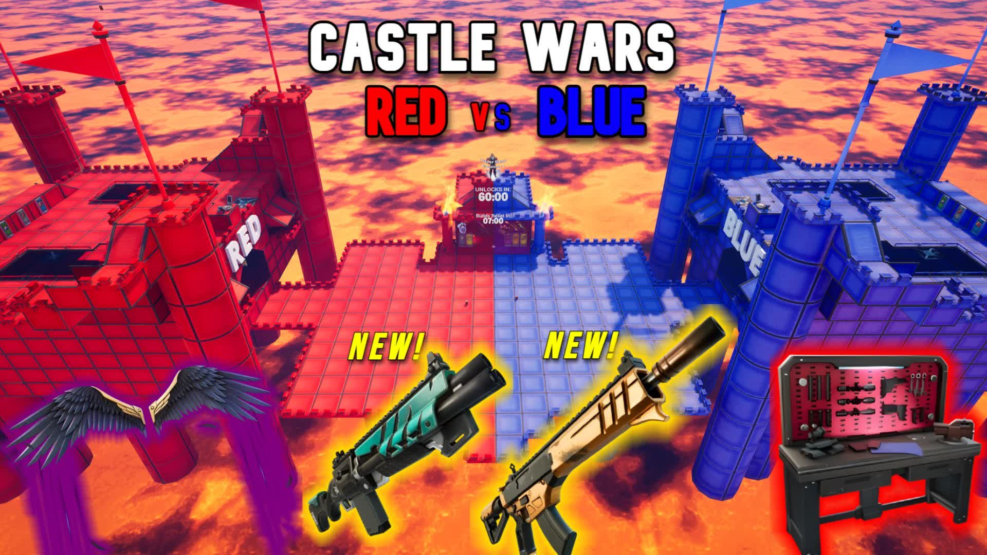 CASTLE WARS RED VS BLUE🔴🔵