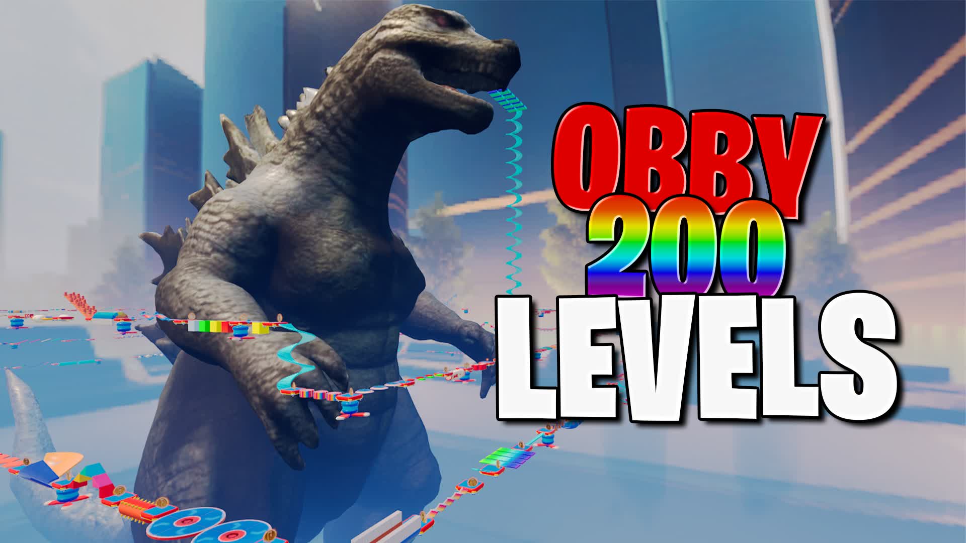 🌈200+ GODZILLA EASY FUN OBBY PARKOUR 🌈