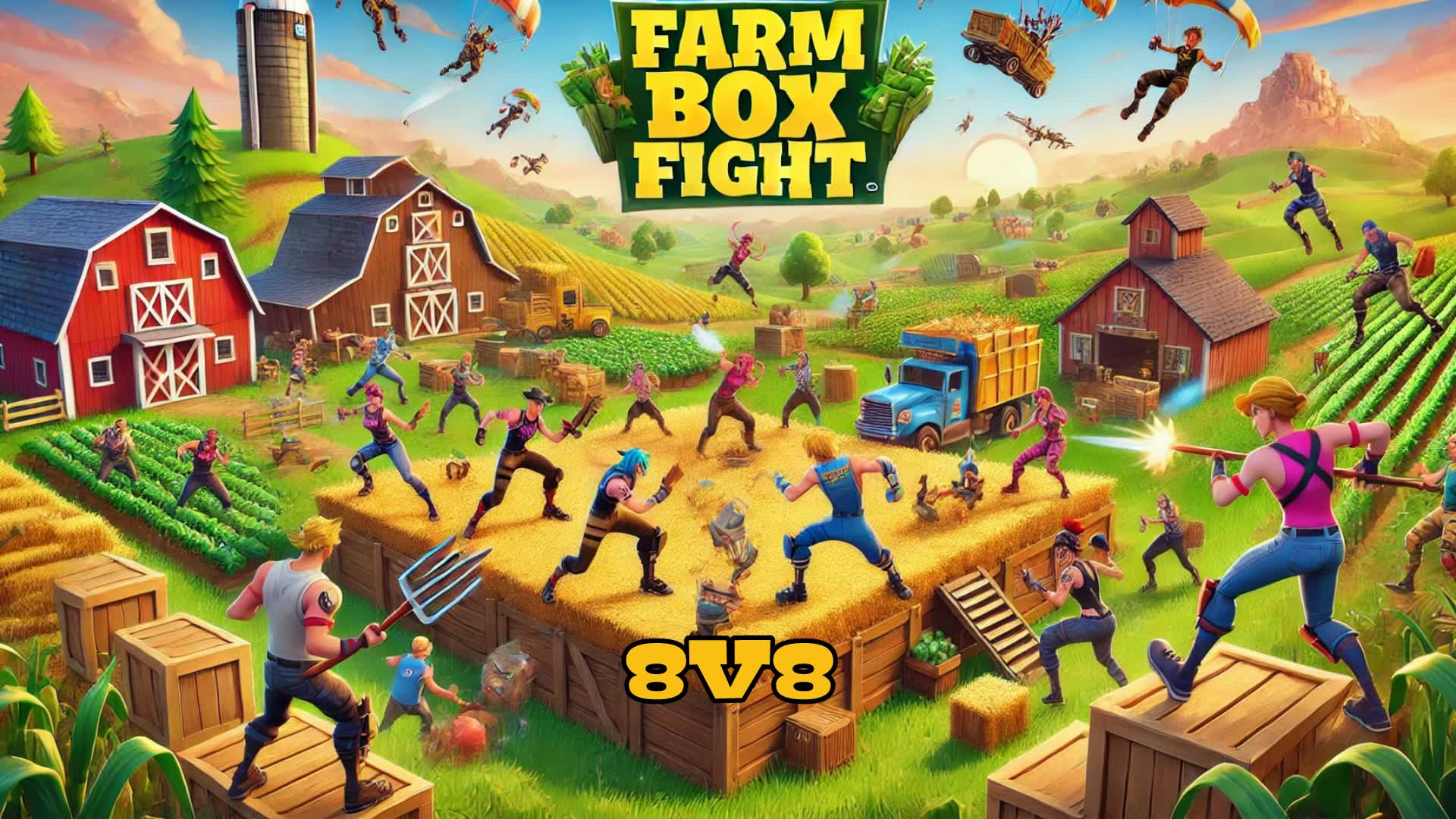 👨‍🌾FARM BOX FIGHT 8v8👩‍🌾