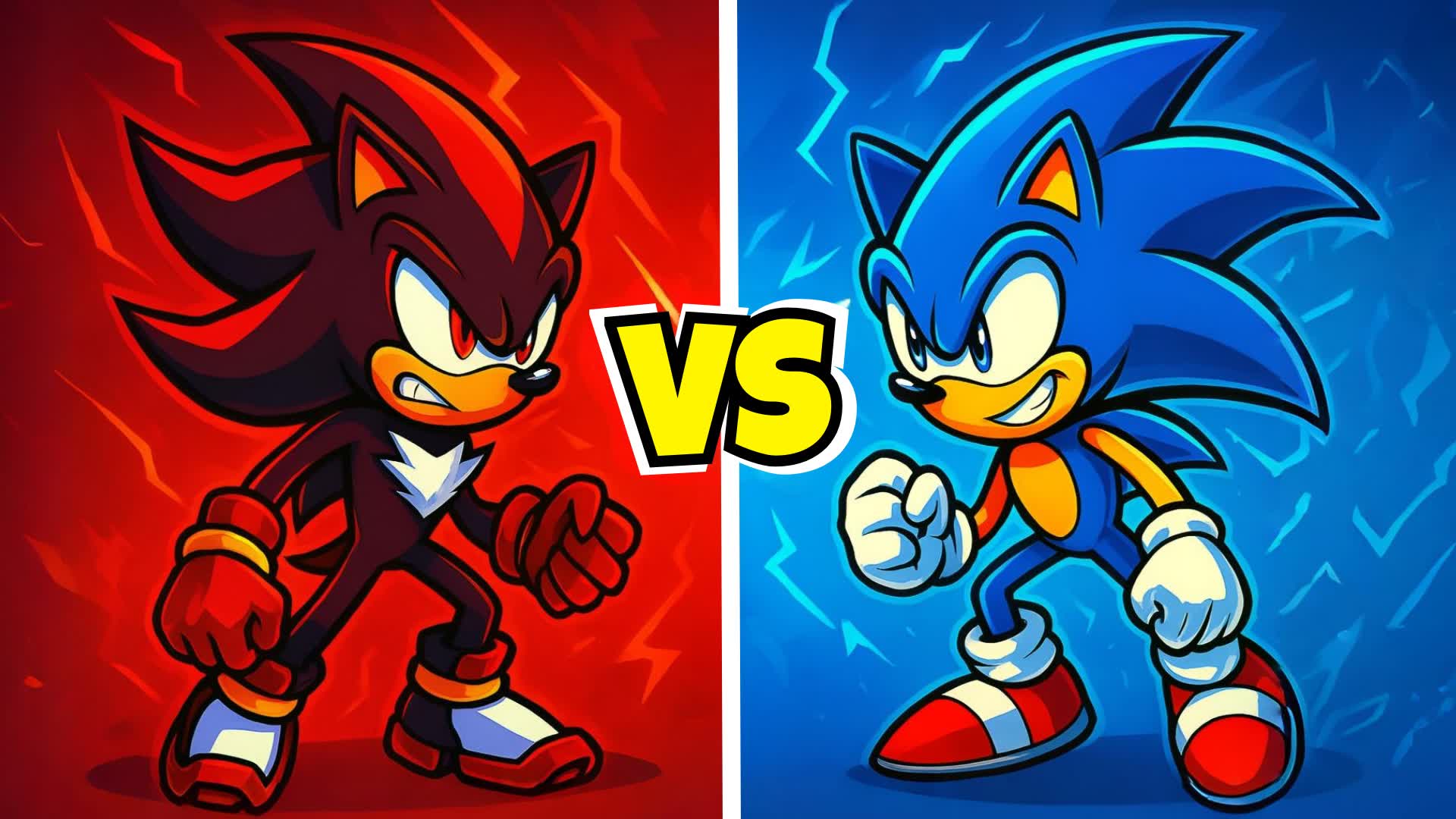 🔴 SHADOW VS SONIC - RED VS BLUE 🔵