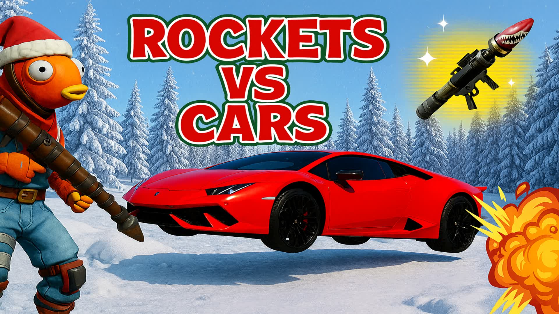 WINTER Car VS Rocket🎄