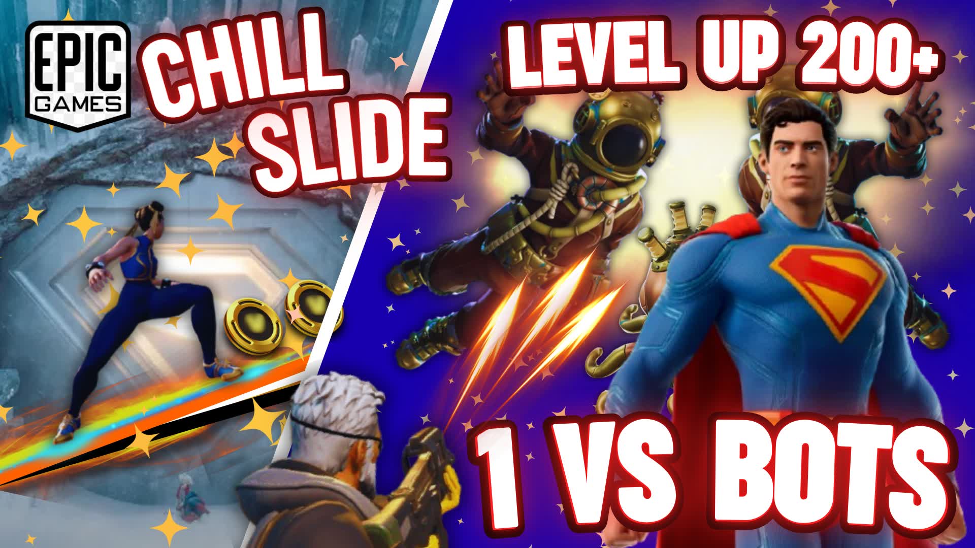 SLIDE AND 1 VS BOTS