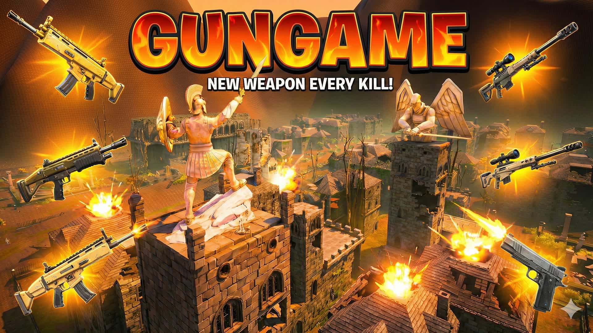 🔫 GUN GAME 👥 20 PLAYERS 🎯 FFA 💥 RANK