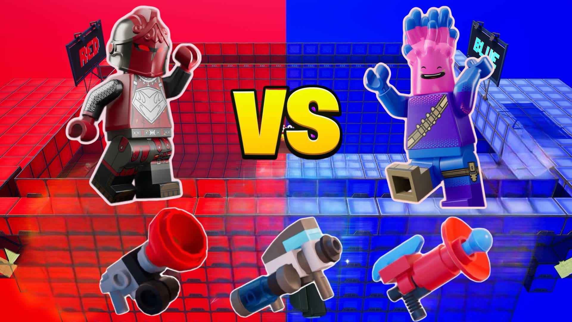 🧱 BLOCKS RED VS BLUE 🔴🔵🔥