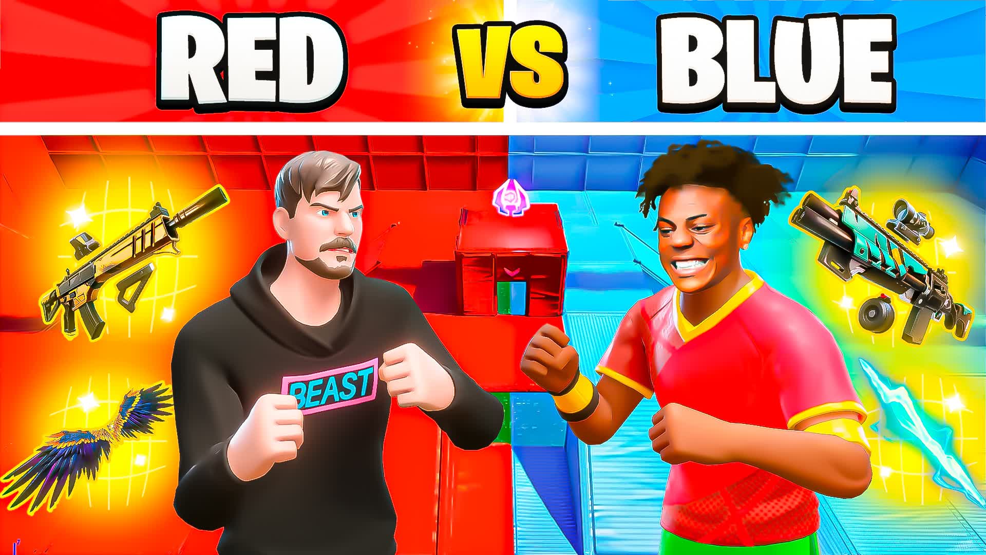 CONSOLE MRBEAST RED VS BLUE 🔴🔵