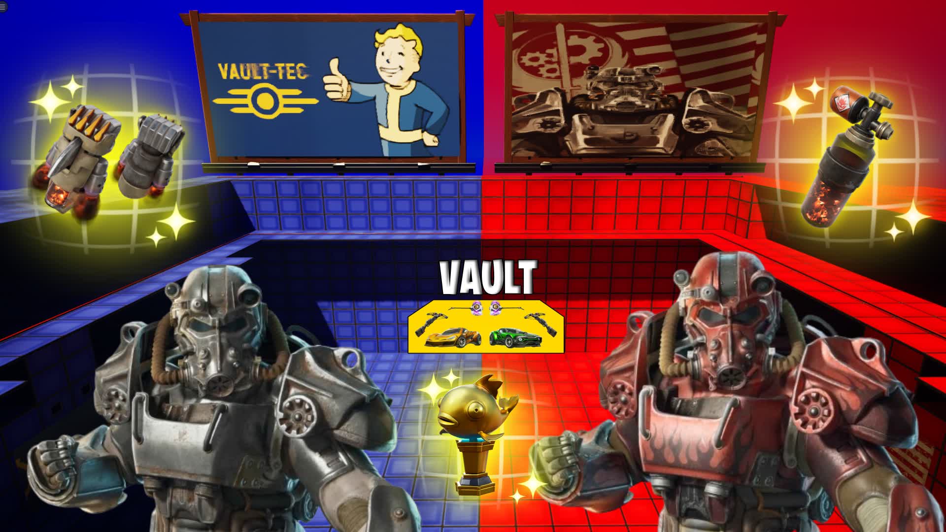 ARMORED FALLNITE🔴RED VS BLUE🔵