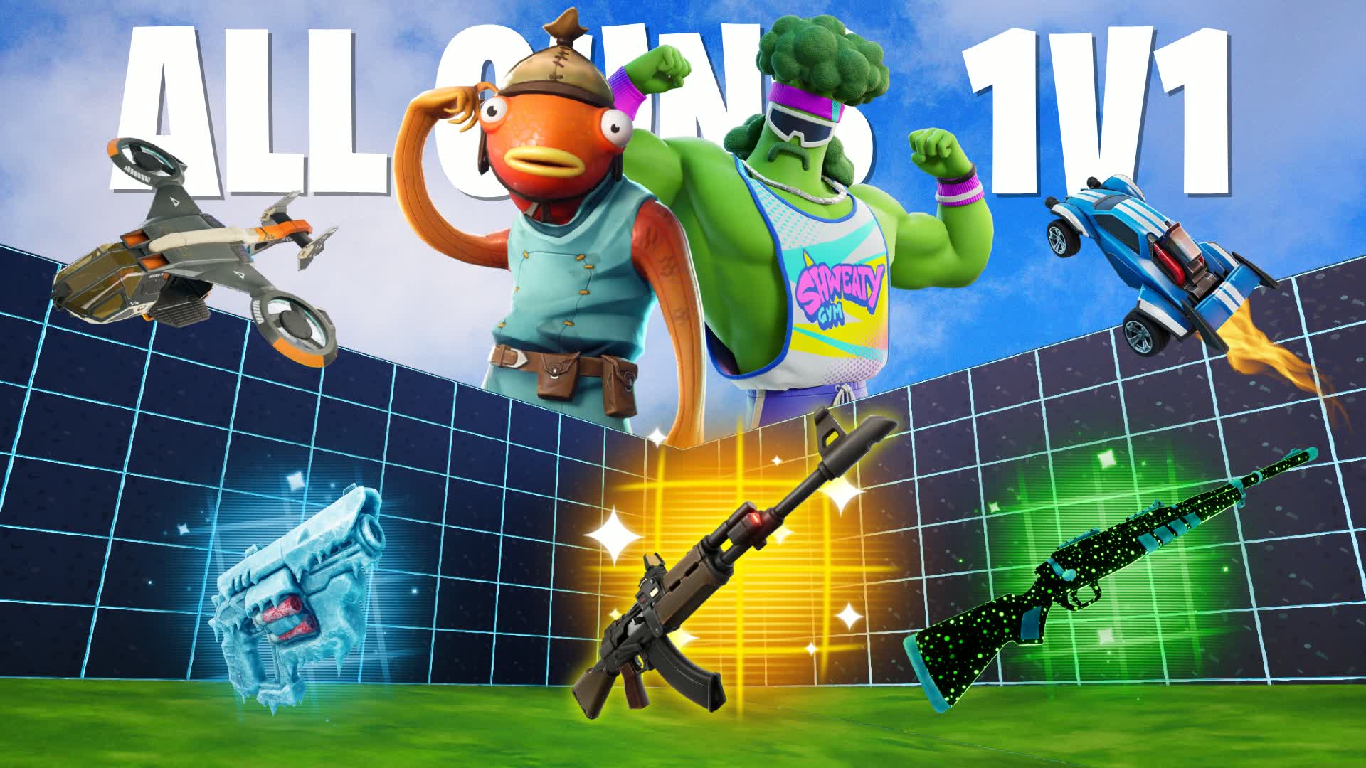 CRAZY 1V1 FFA  - ALL GUNS & SECRETS