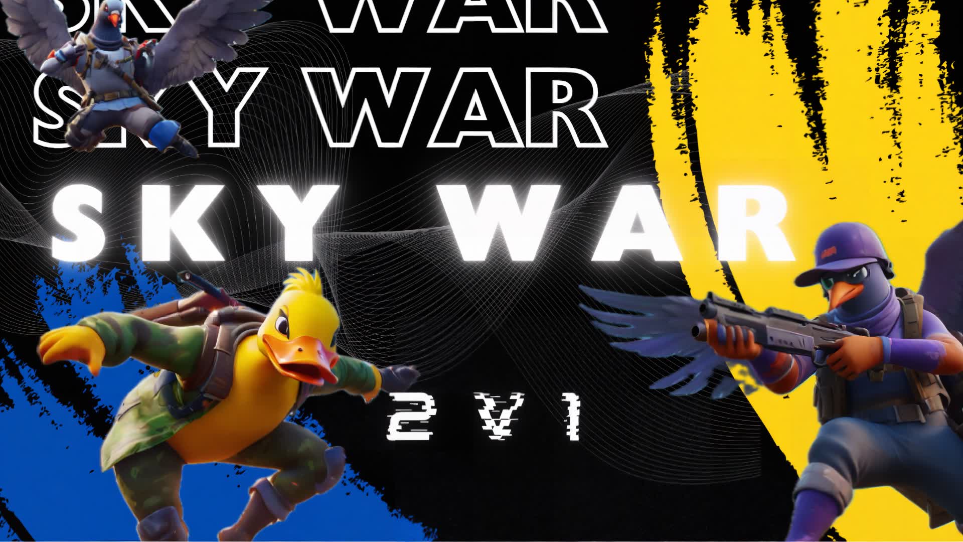 Blue V yellow 2V1