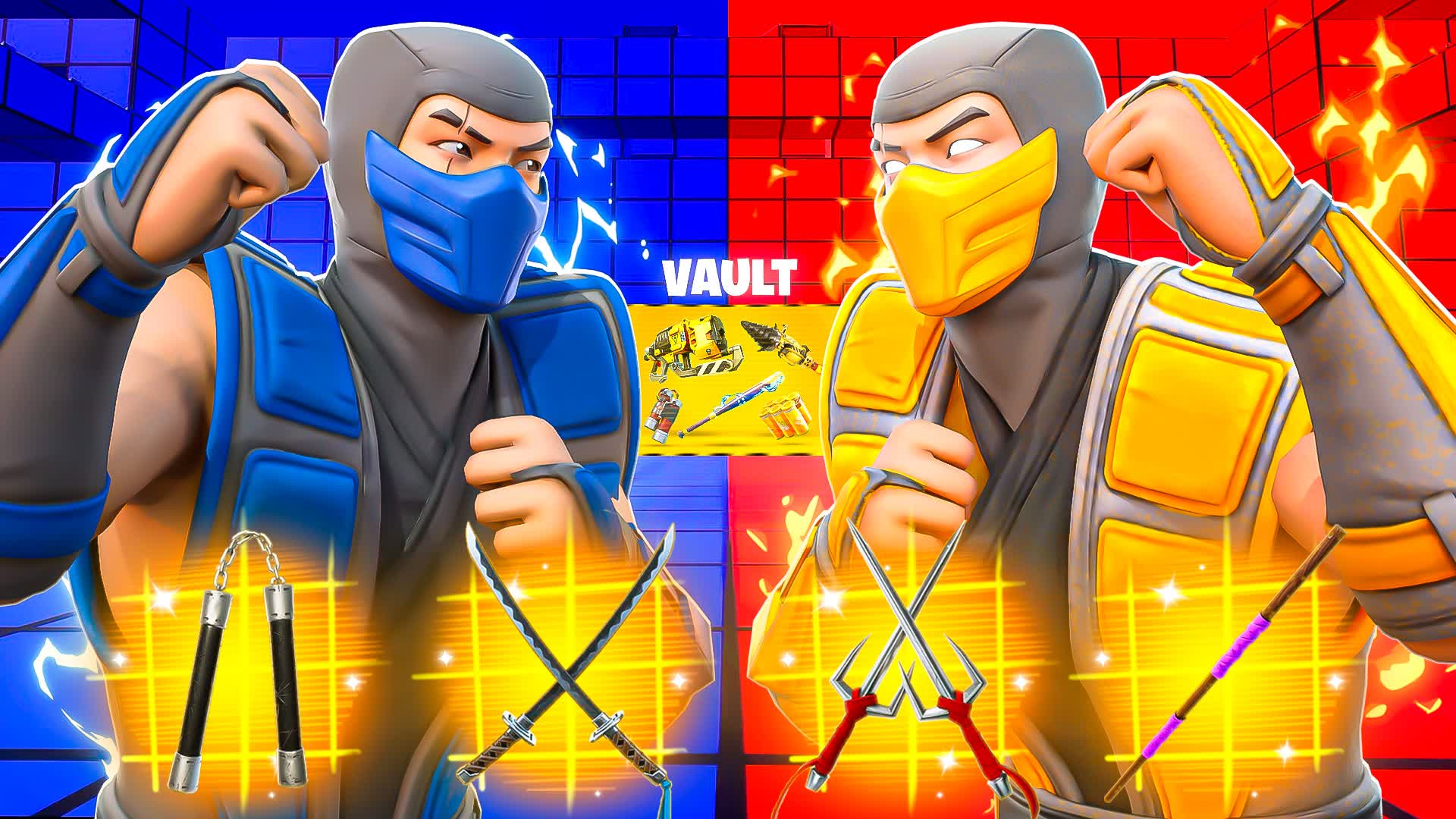 CRAZY SUB-ZERO VS SCORPION 🔴🔵