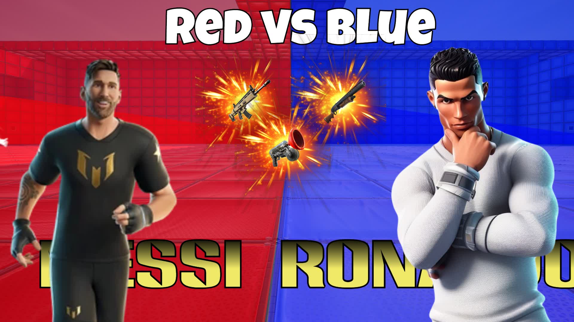 MESSI VS CRISTIANO RED VS BLUE