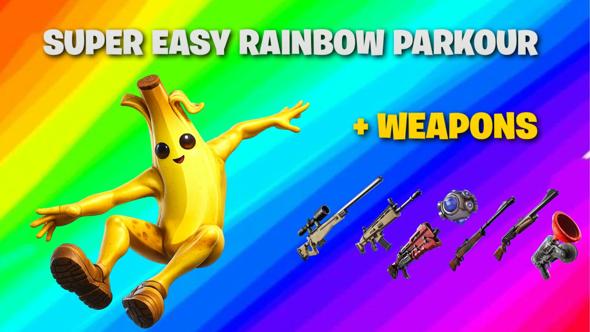 SUPER EASY RAINBOW PARKOUR/ XP + WEAPONS