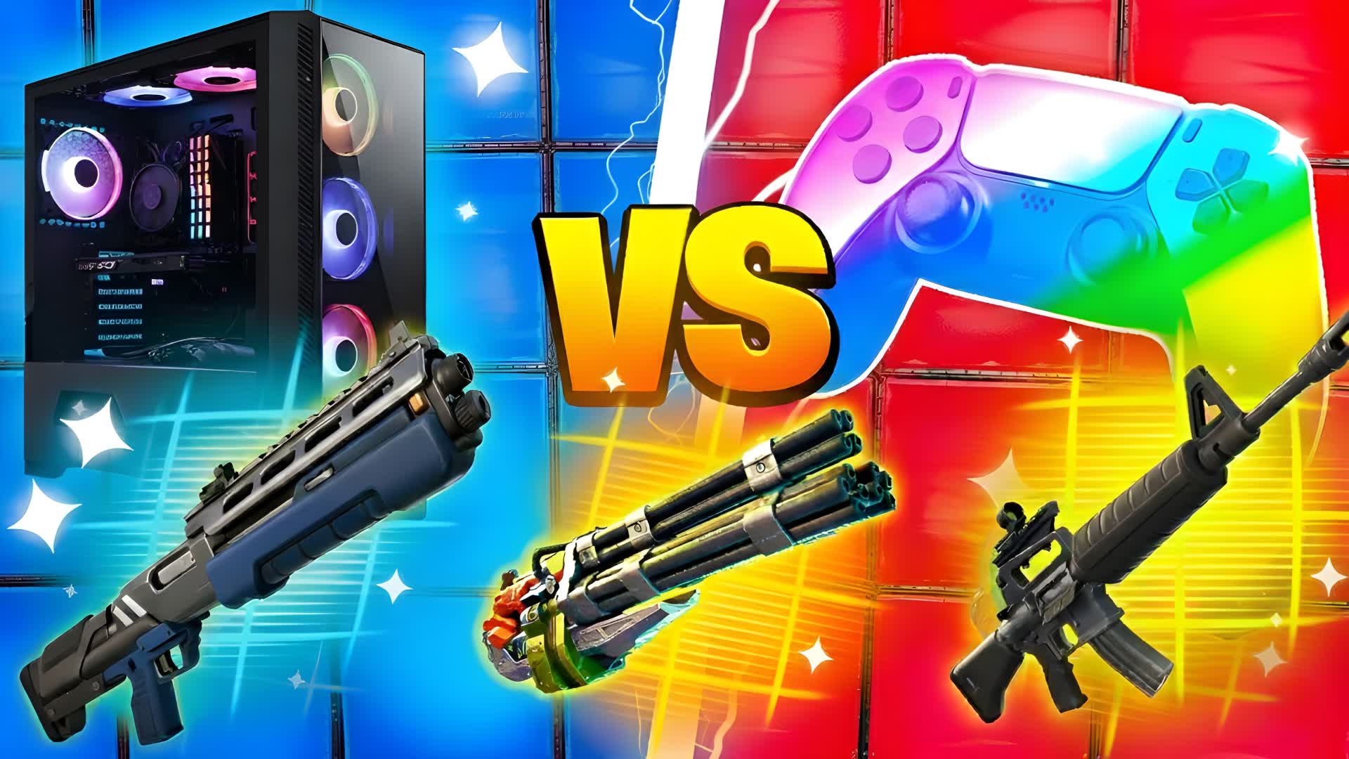 INSANE CONSOLE VS PC⭐️RED VS BLUE🔴🔵