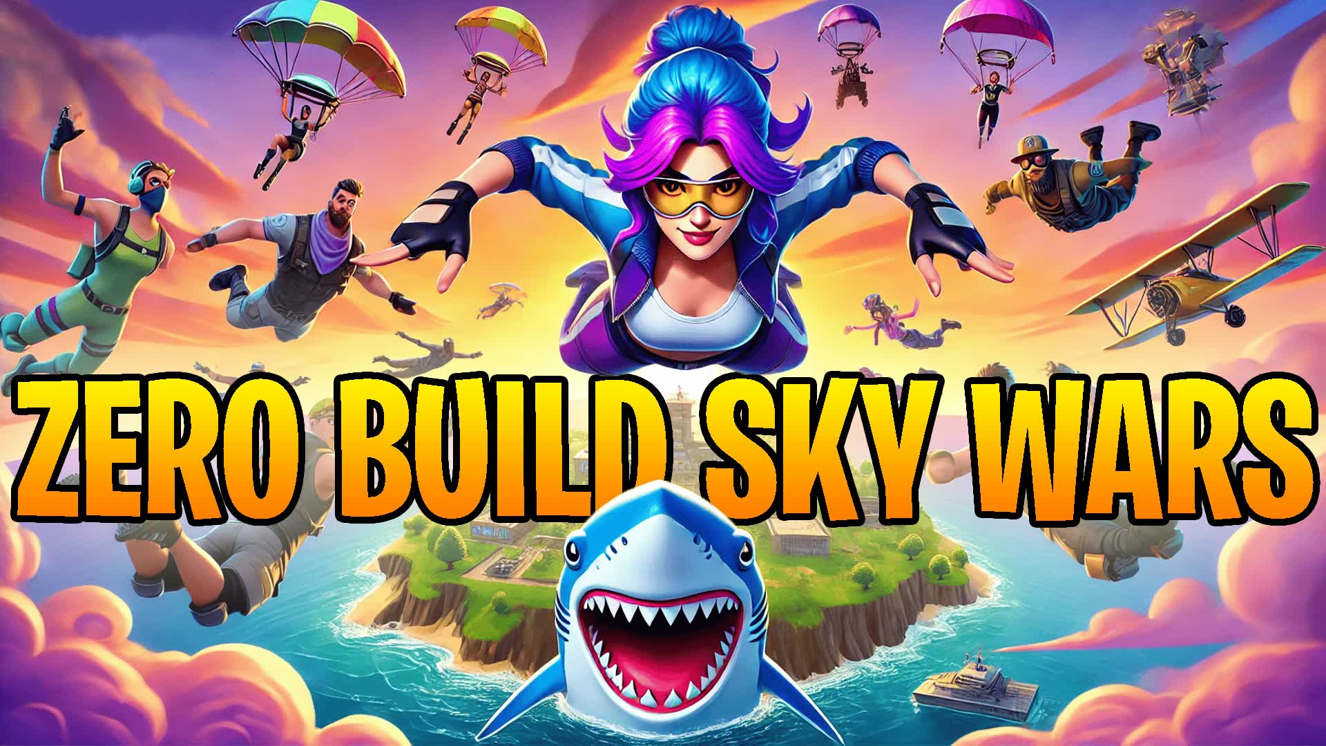 ZERO BUILD SKY WARS ❌ SHARK 🦈