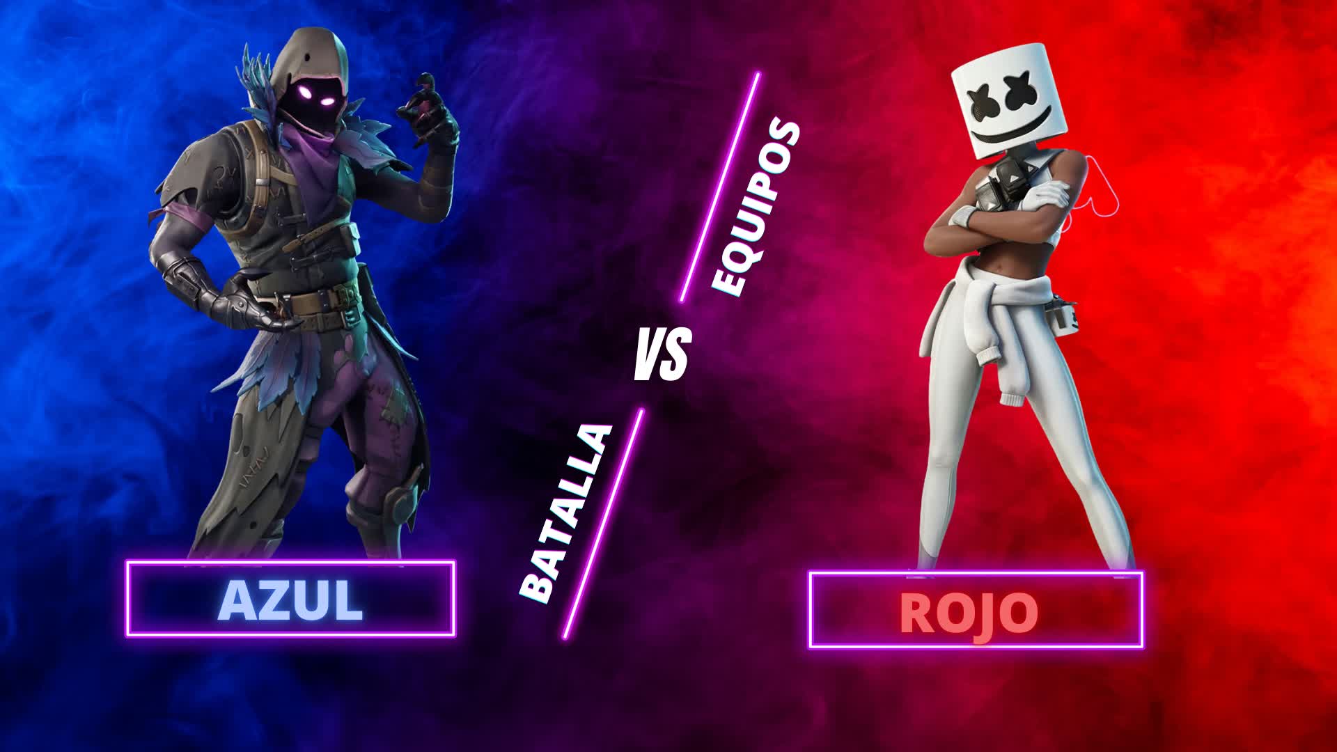Azul vs Rojo Batalla de equipos