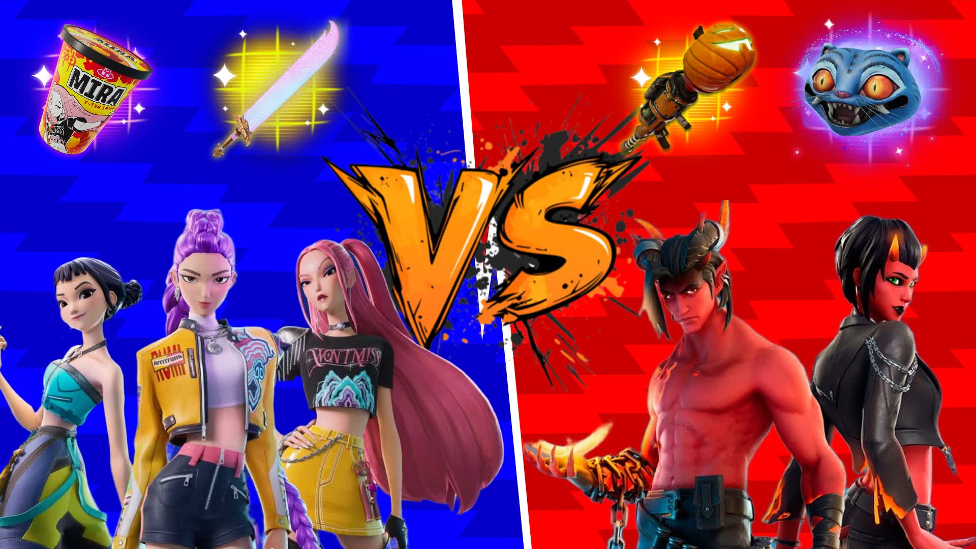 Hunter vs Demon Red vs Blue