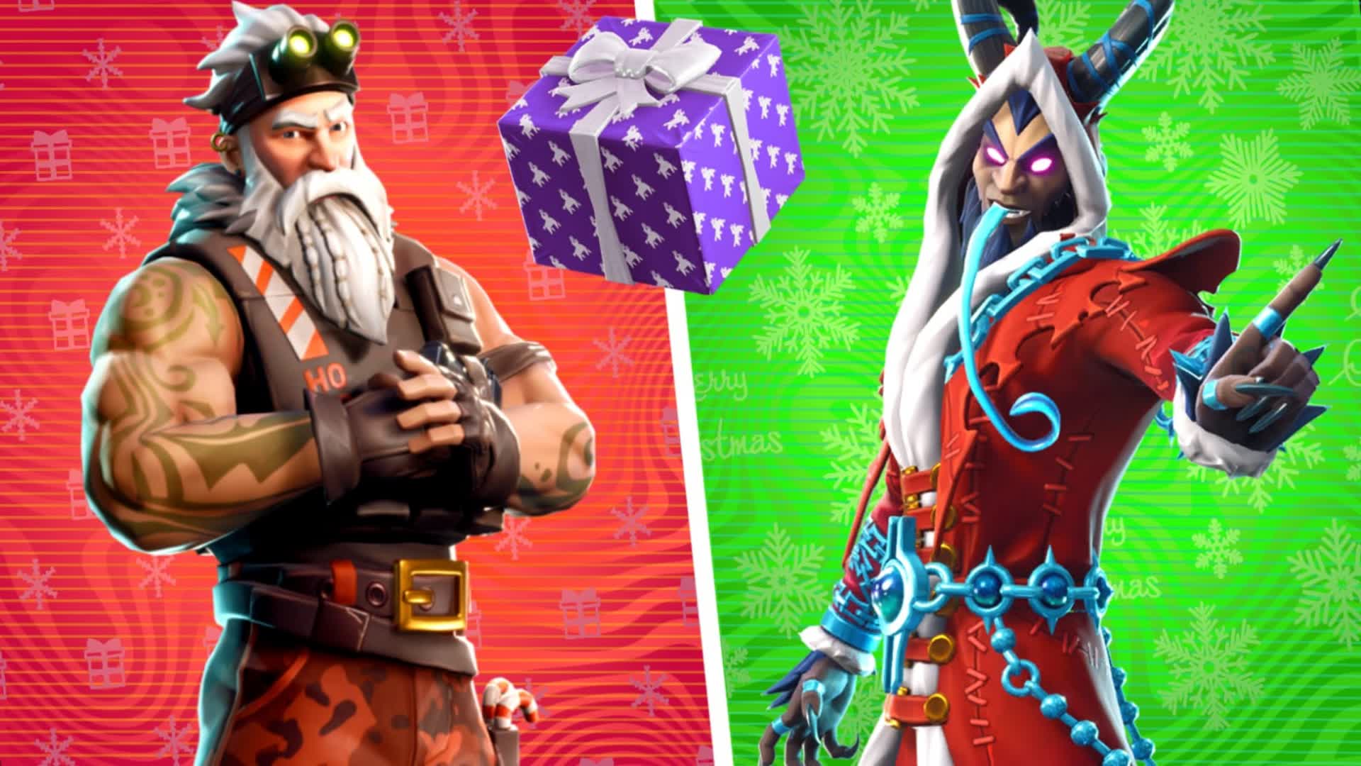 🎅SANTA RED VS 👹KRAMPUS BLUE🔴🔵