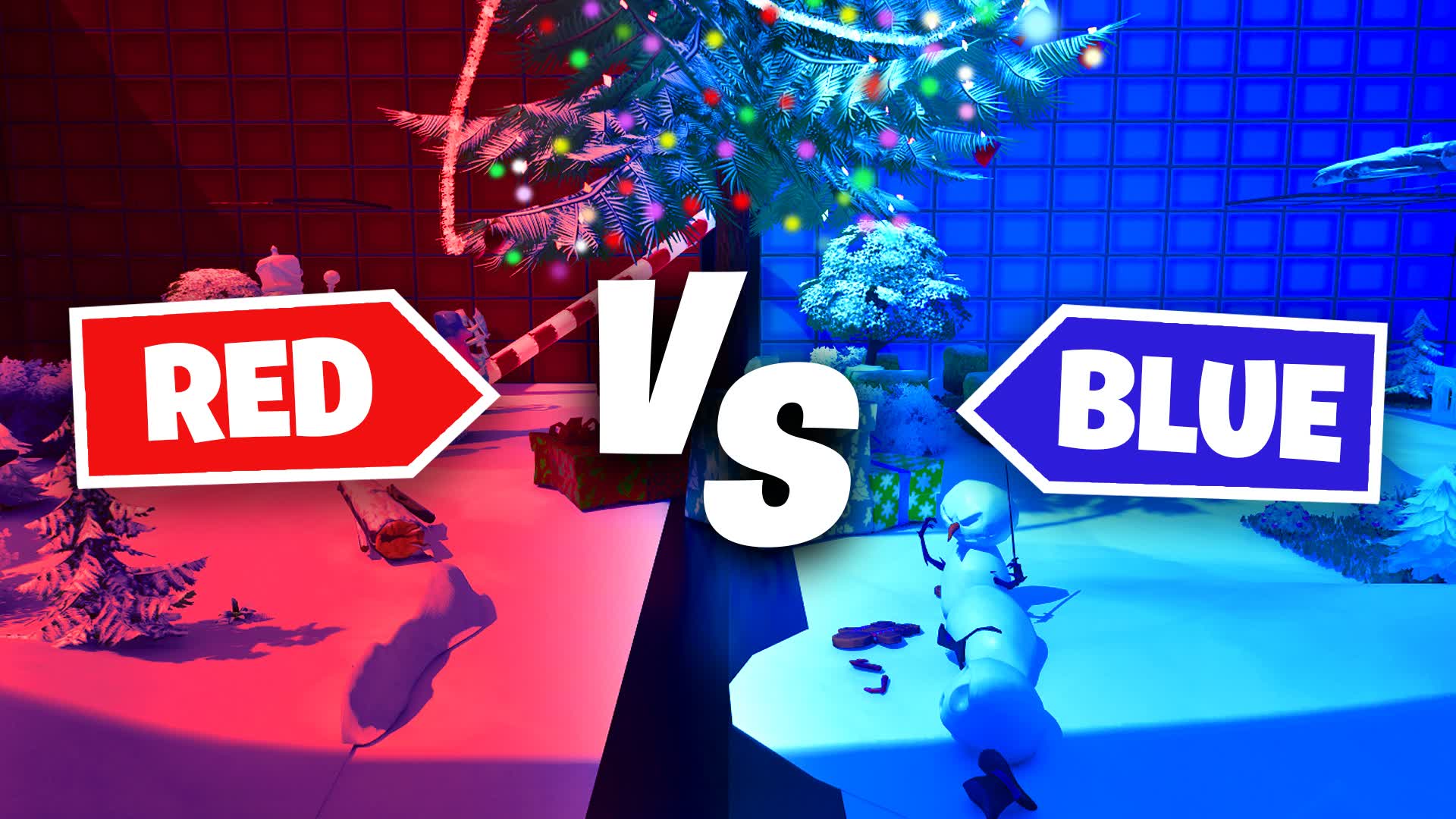 Christmas Zero Build Red VS Blue 🔴 🔵