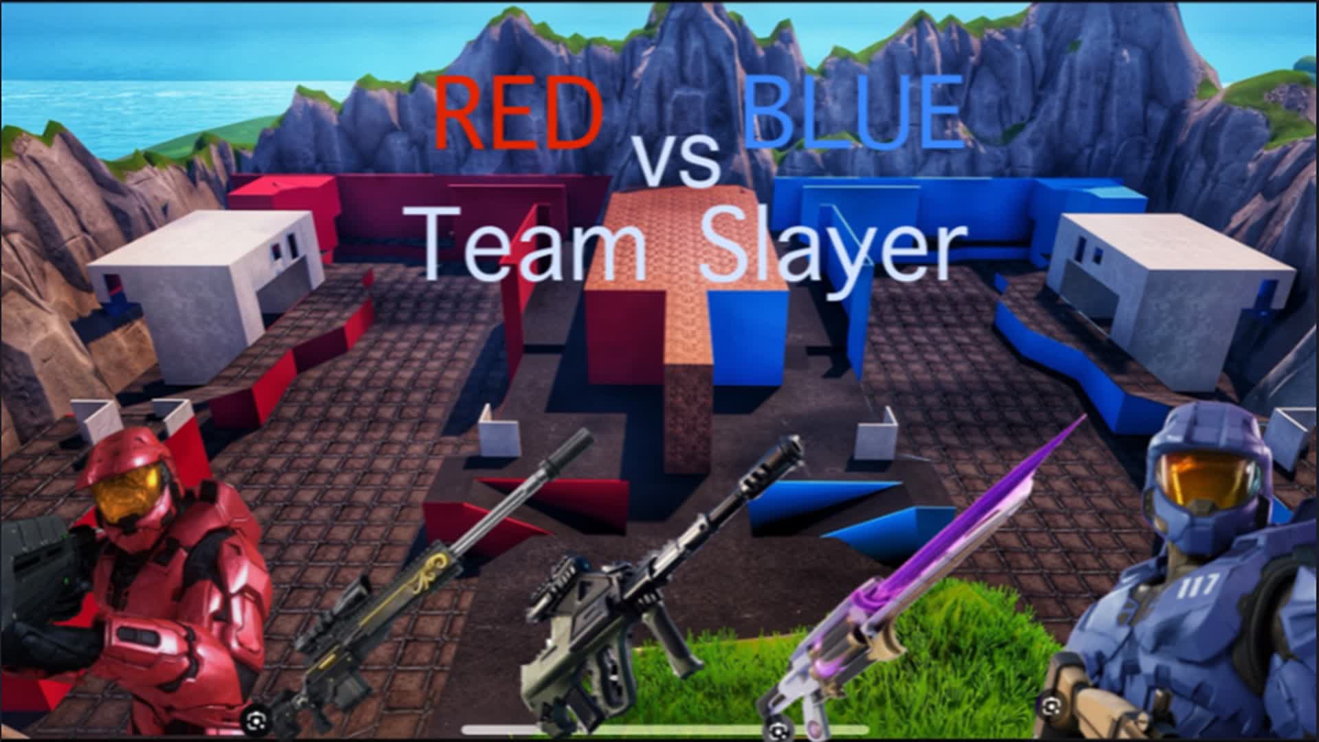 Crazy red vs blue team deathmatch