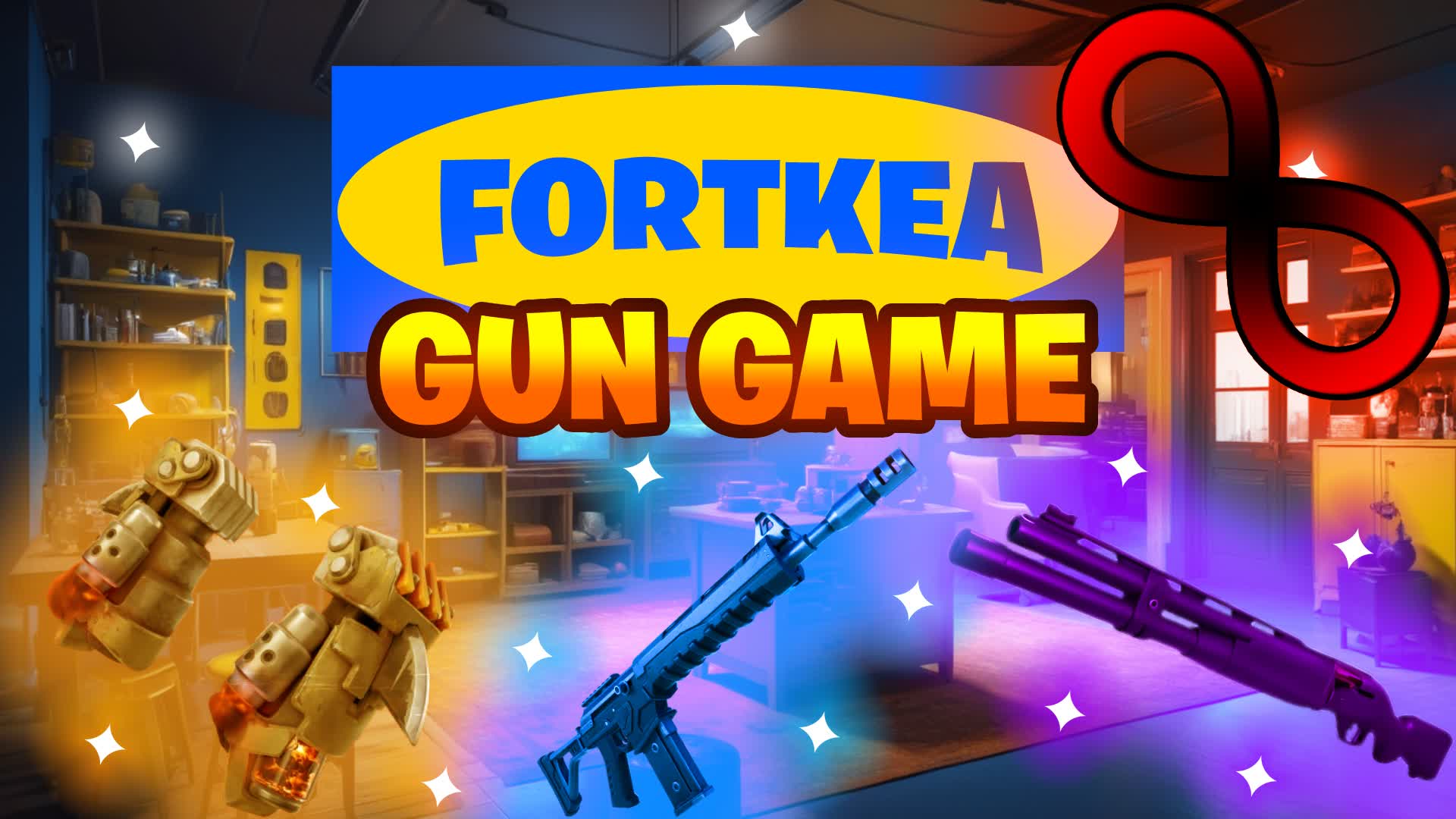 🛒 INFINITY FORTKEA GUN GAME - ONE SHOT