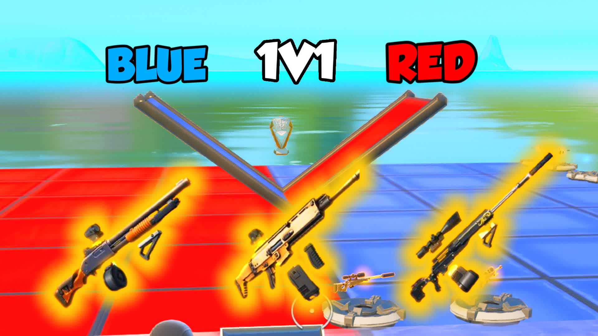RED VS BLUE 🔴 🔵 ( 1V1 )