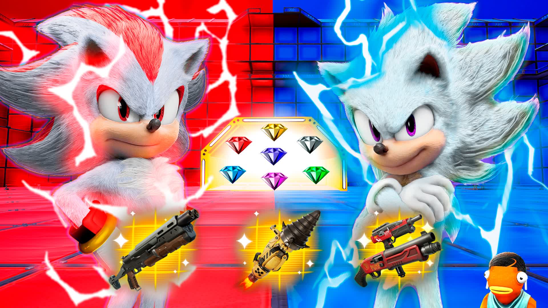 RED VS BLUE 🔵 SONIC & SHADOW 🔴