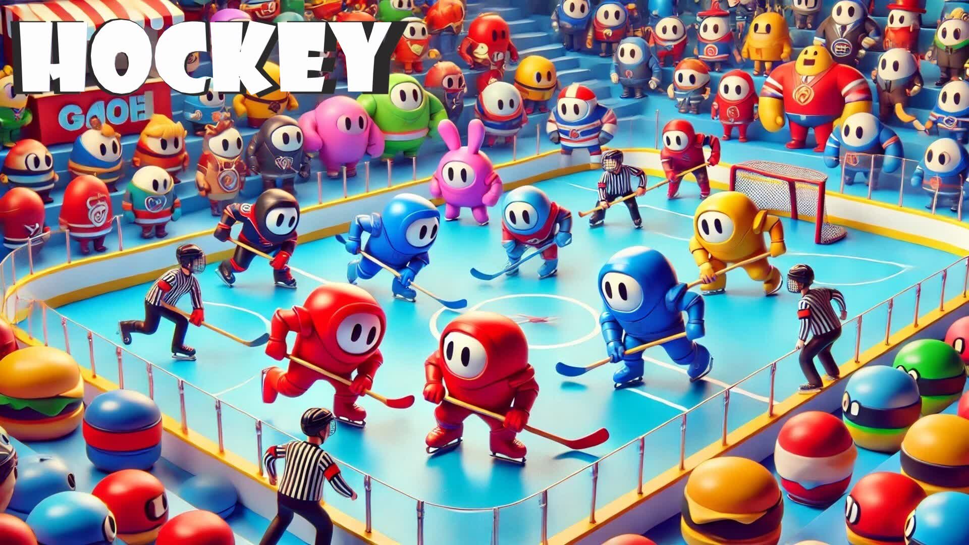 FALL GUYS RED VS BLUE NHL HOCKEY