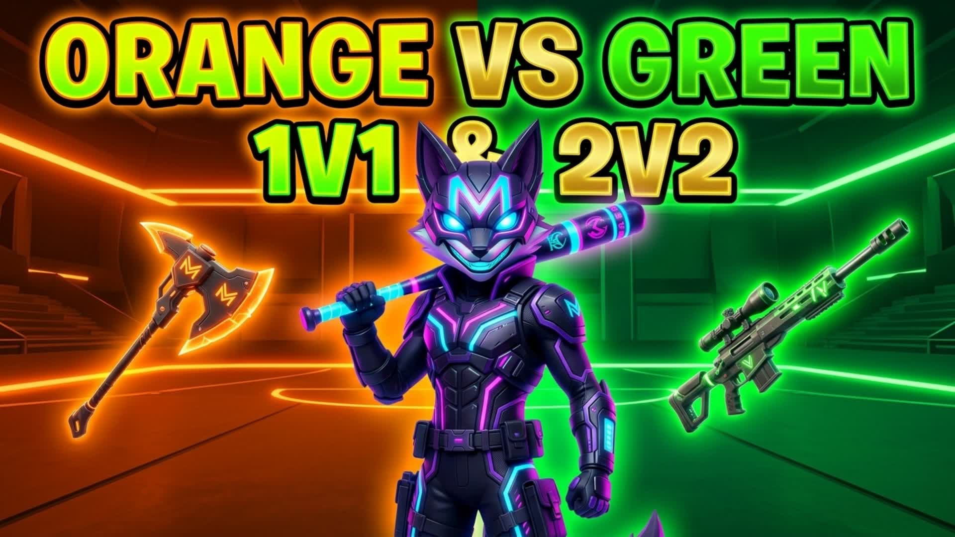 Orange vs Green: 1v1 & 2v2
