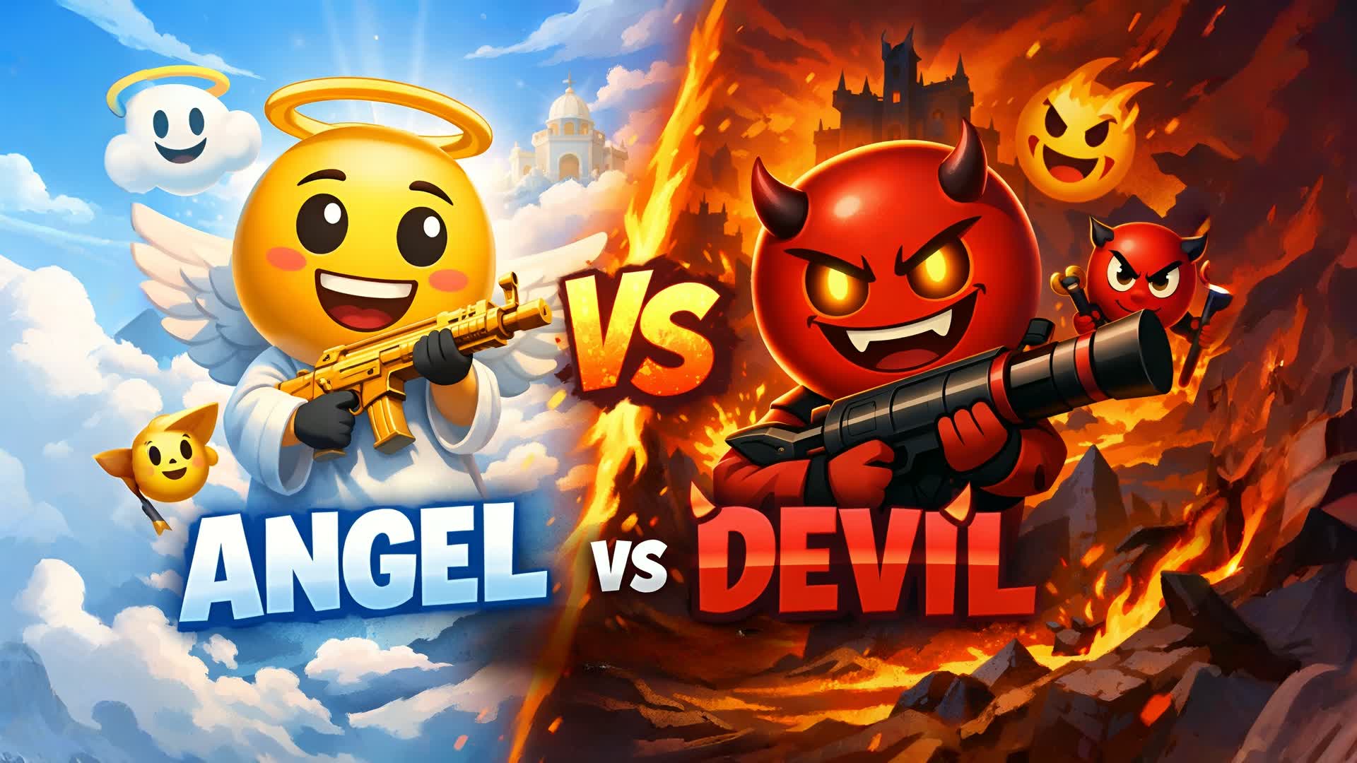 👹 DEVIL vs ANGEL 😇 EMOJIS FIGHT