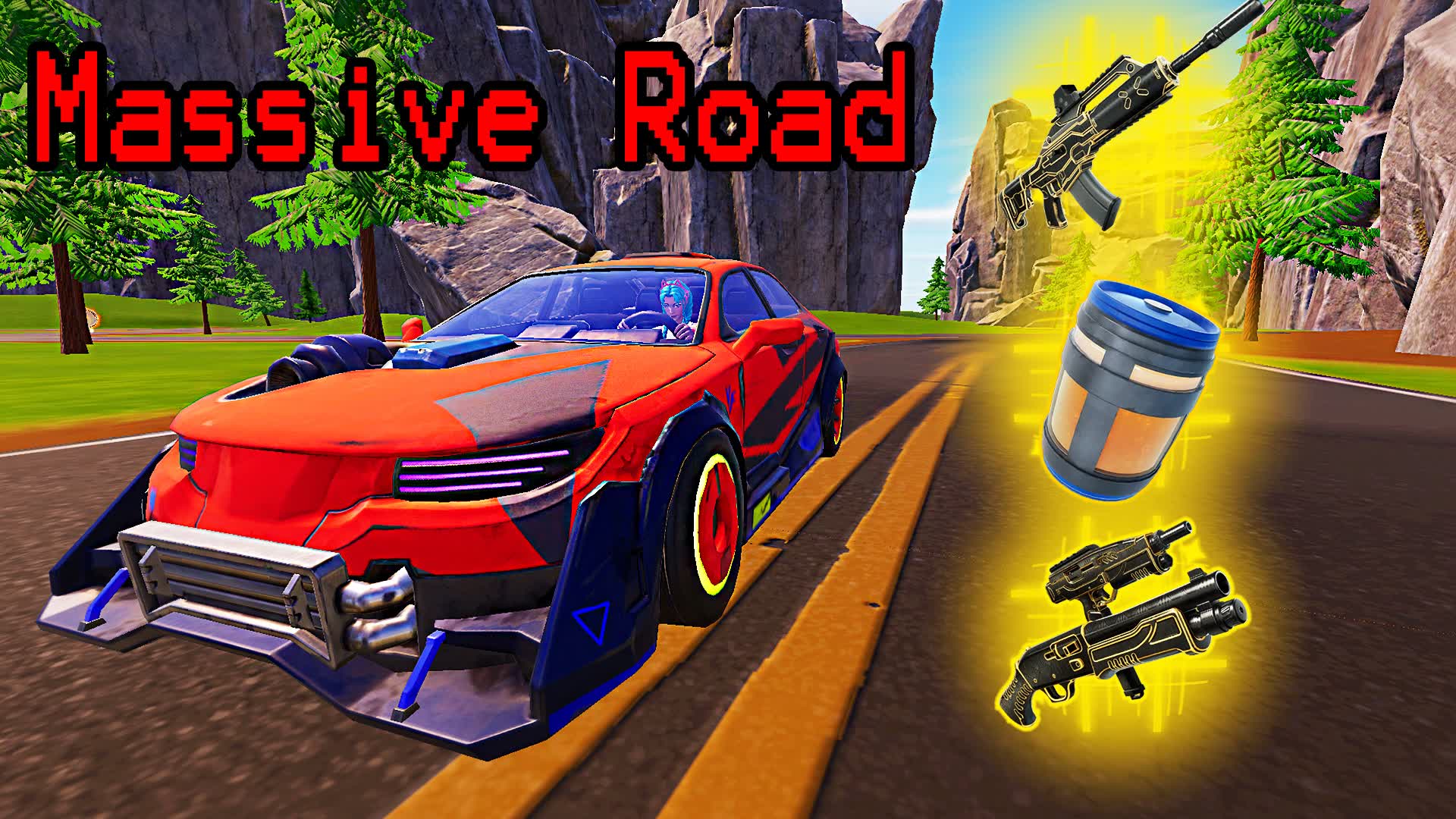 MASSIVE ROAD🦸NEW WEAPONS🎯FFA