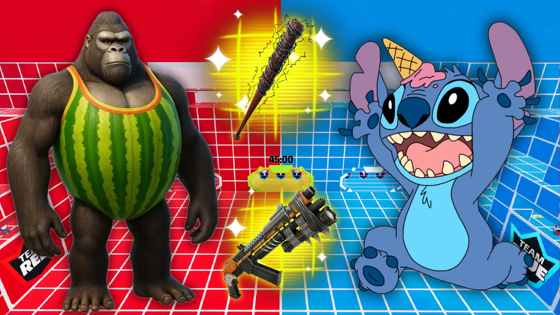 TWDU BRAINROT VS STITCH RED VS BLUE 🔴🔵