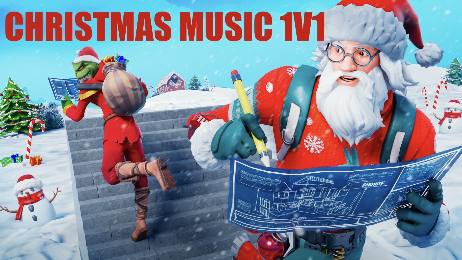 🎄CHRISTMAS 1V1 MUSIC BUILD FIGHTS 🌟