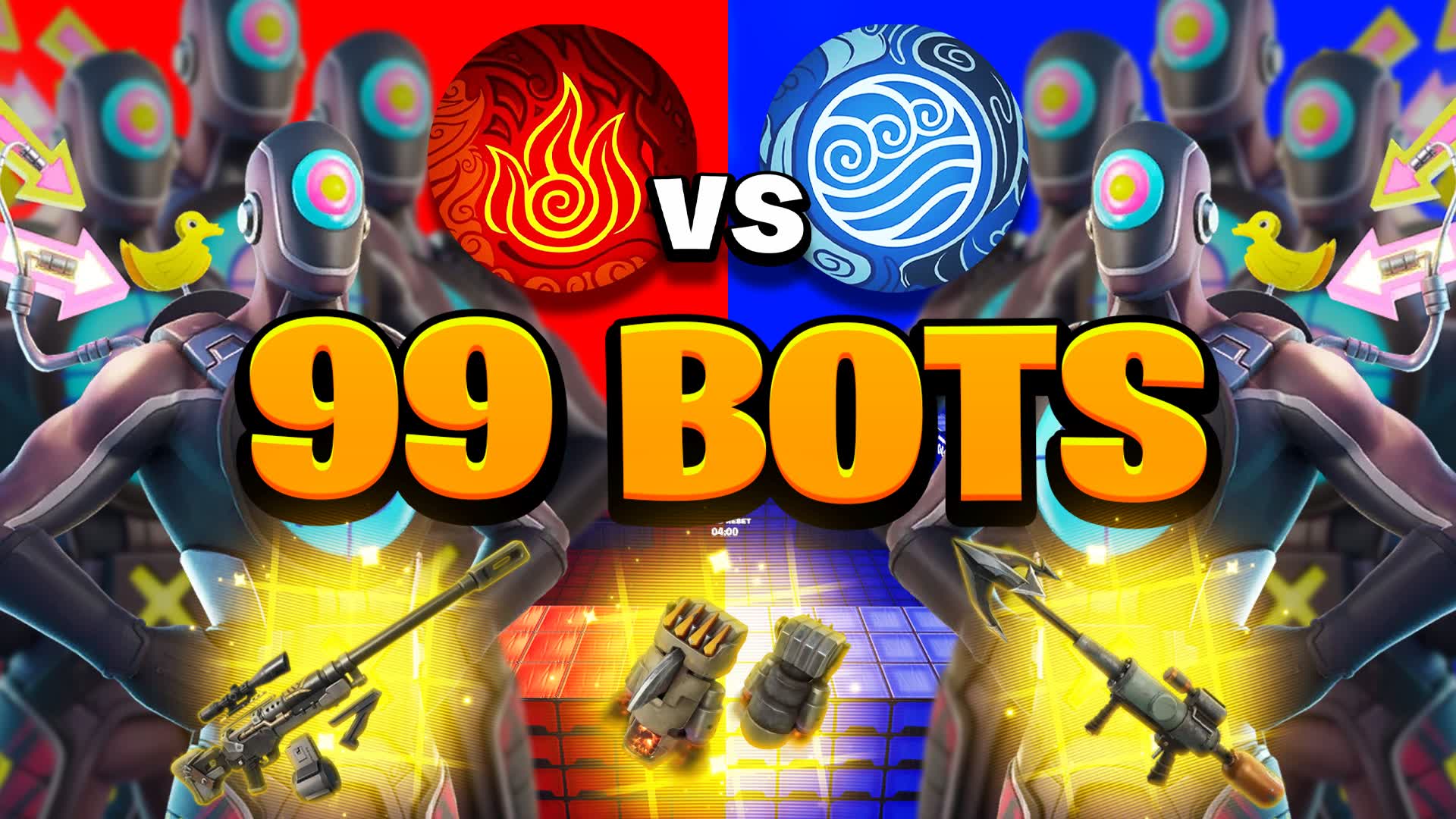 99 BOTS RED VS BLUE CRAZY POWERS
