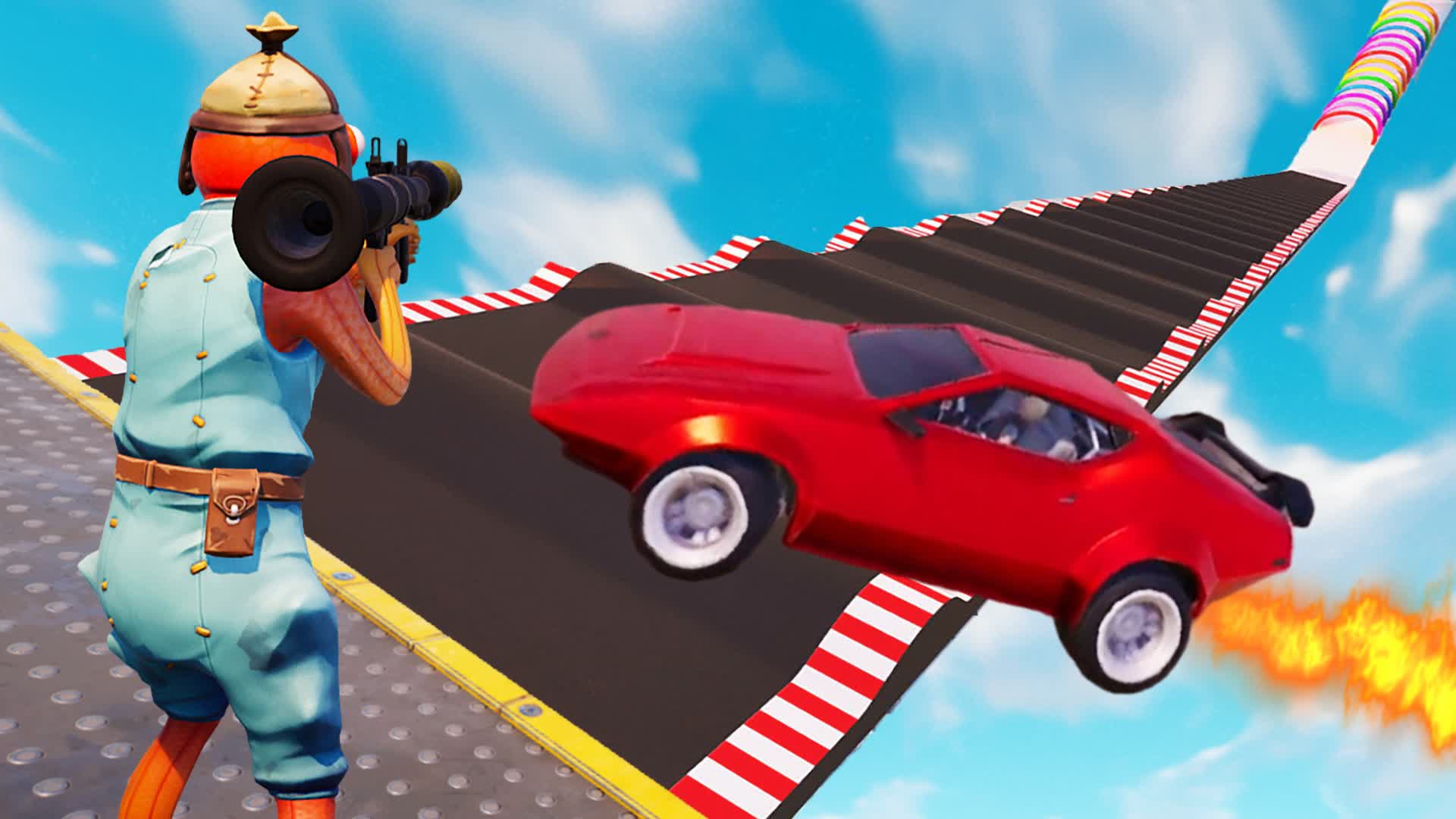 CARS VS ROCKETS - CARS MEGA RAMP
