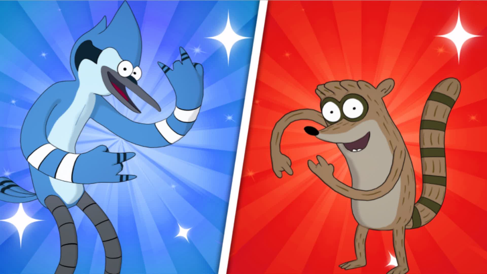 Modecai vs rigby 🔴🔵