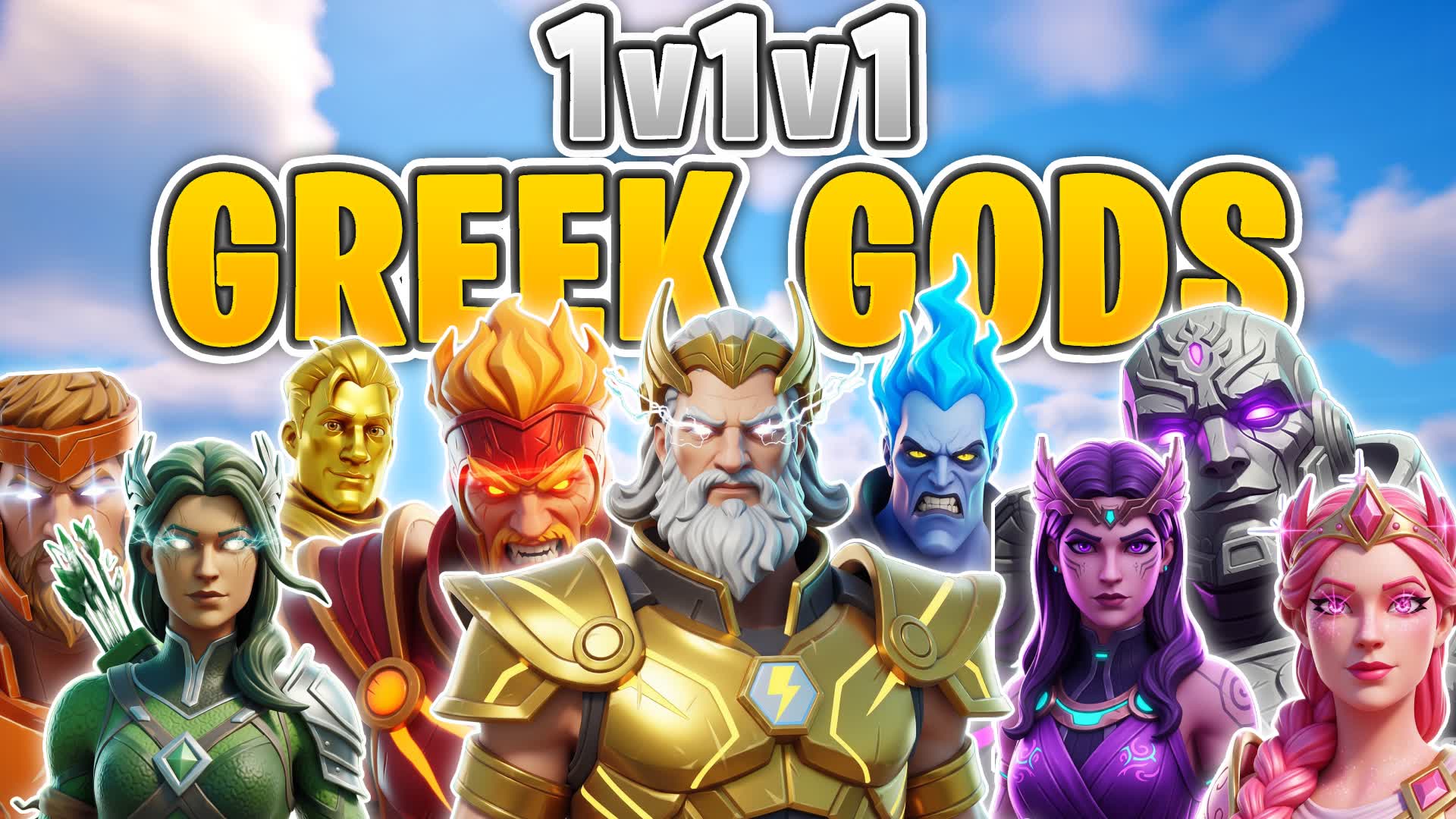 1v1v1 GREEK GODS POWERUPS FREE FOR ALL