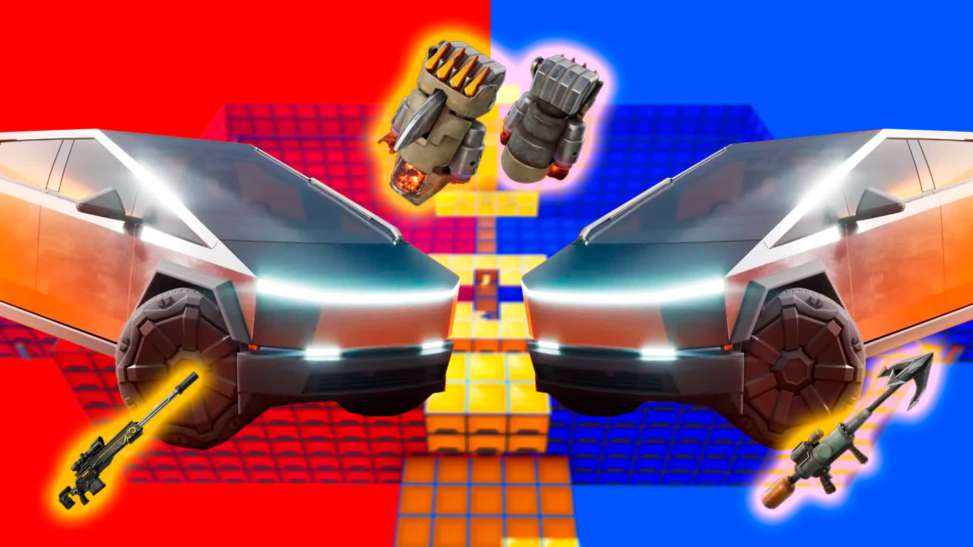 🛡️CYBERTRUCK RED VS BLUE🔴🔵