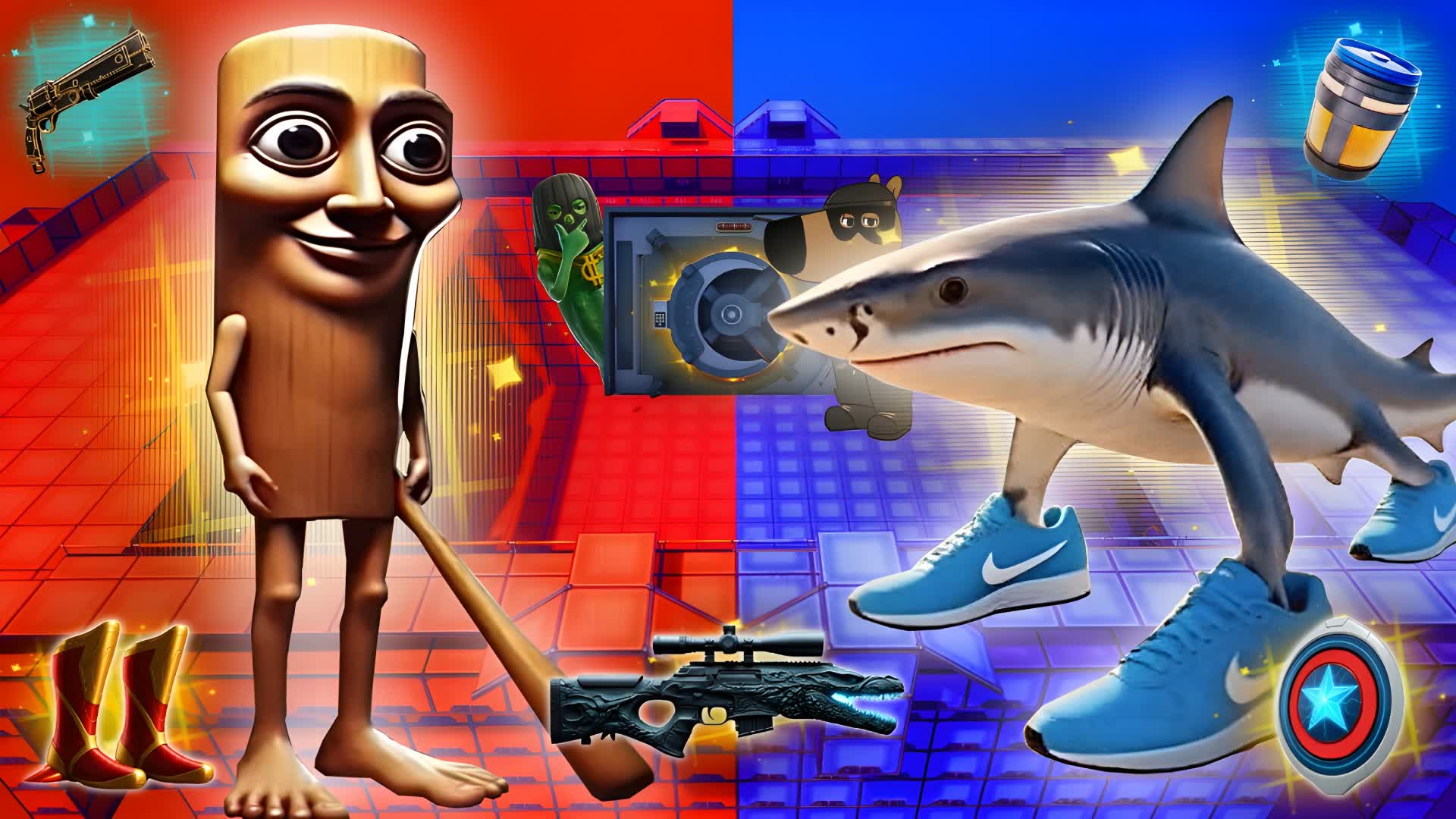 TRALALERO VS TUNG RED VS BLUE