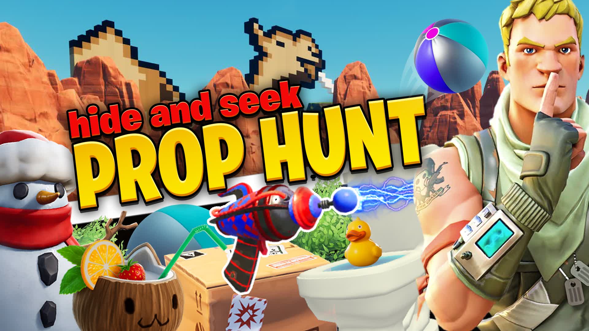🐪 PROP HUNT 🍌 HIDE AND SEEK ⛄