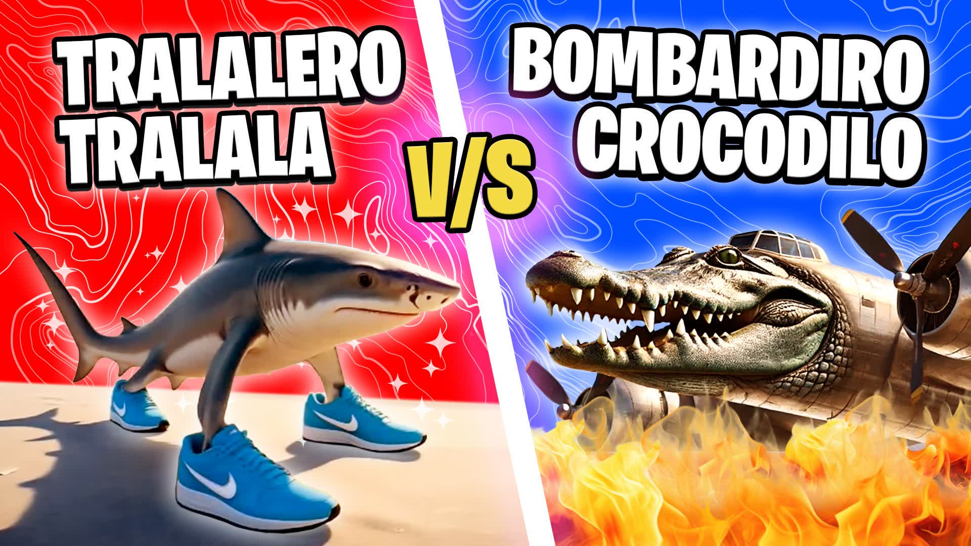 🔴TRALALERO VS BOMBARDIRO🔵 RED VS BLUE