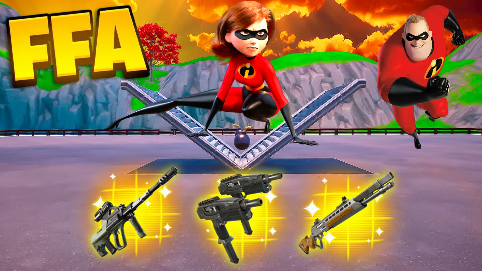 🦸‍♂INCREDIBLES 1V1 FFA BUILD FIGHTS💥