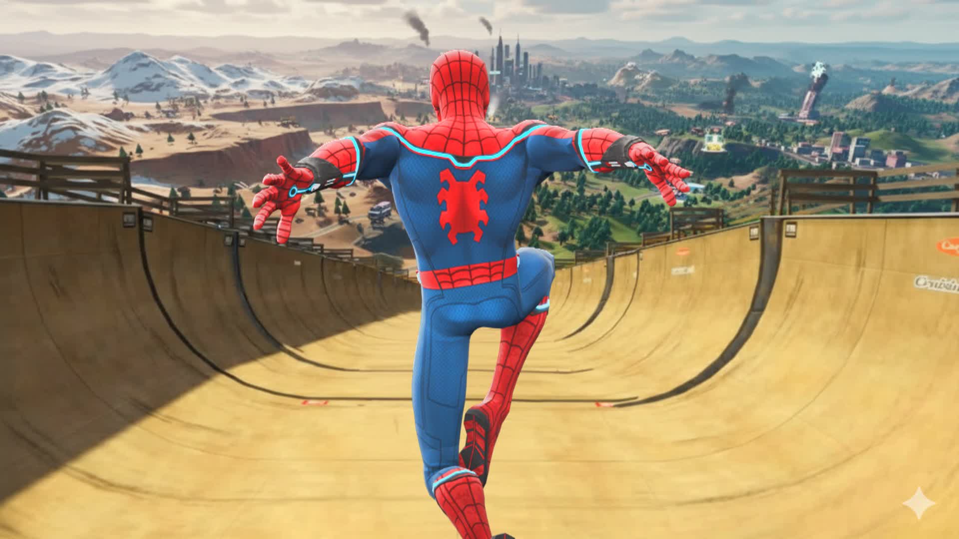 SPIDERMAN MEGA RAMP race