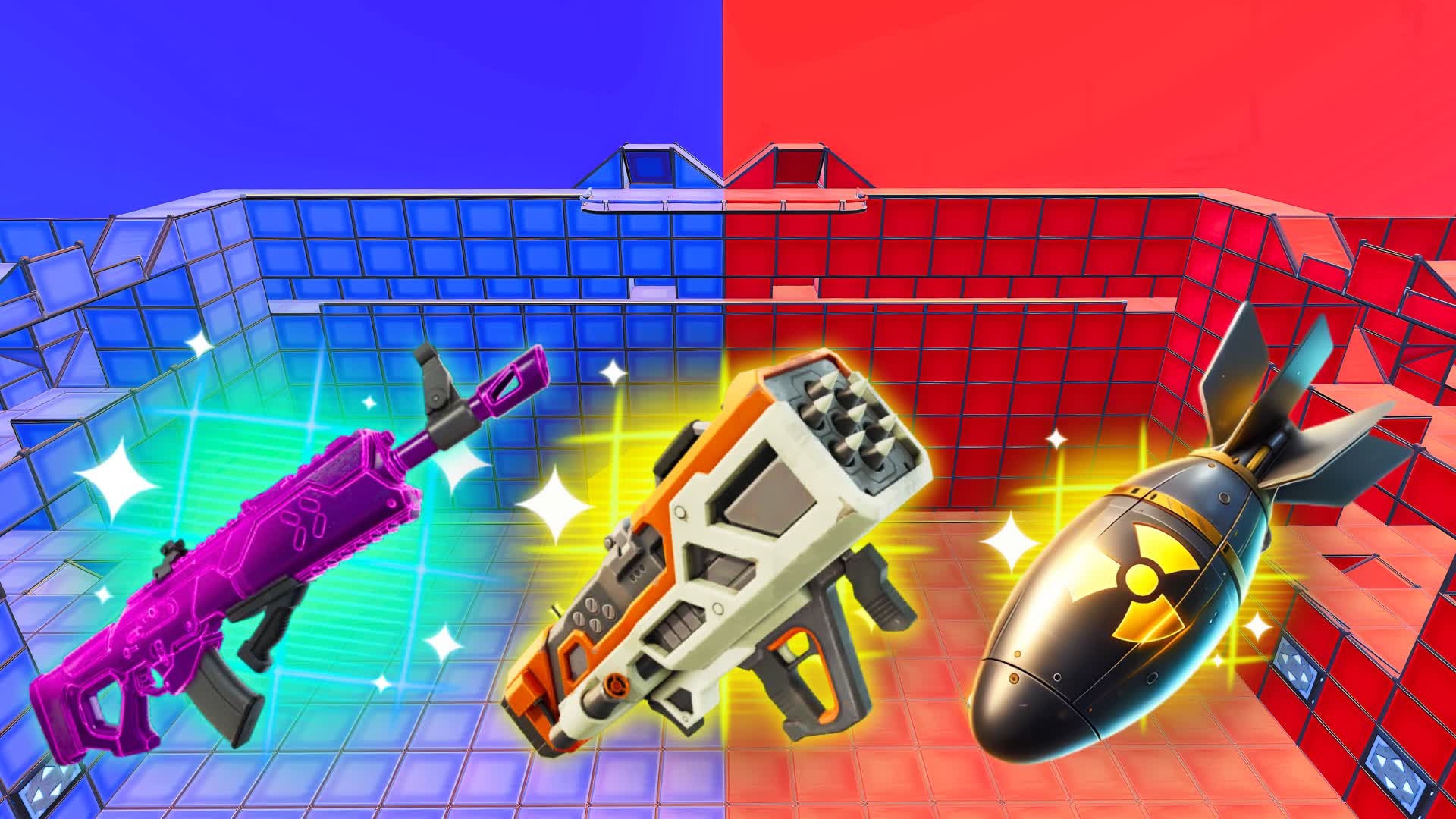 CRAZY RED VS BLUE GUN GAME TEAM PVP 🔴🔵