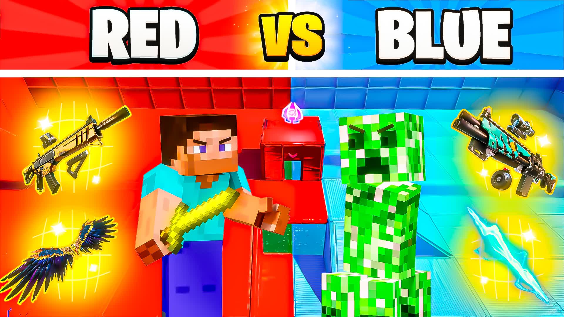 GOATED MINECRAFT RED VS BLUE 🔴🔵