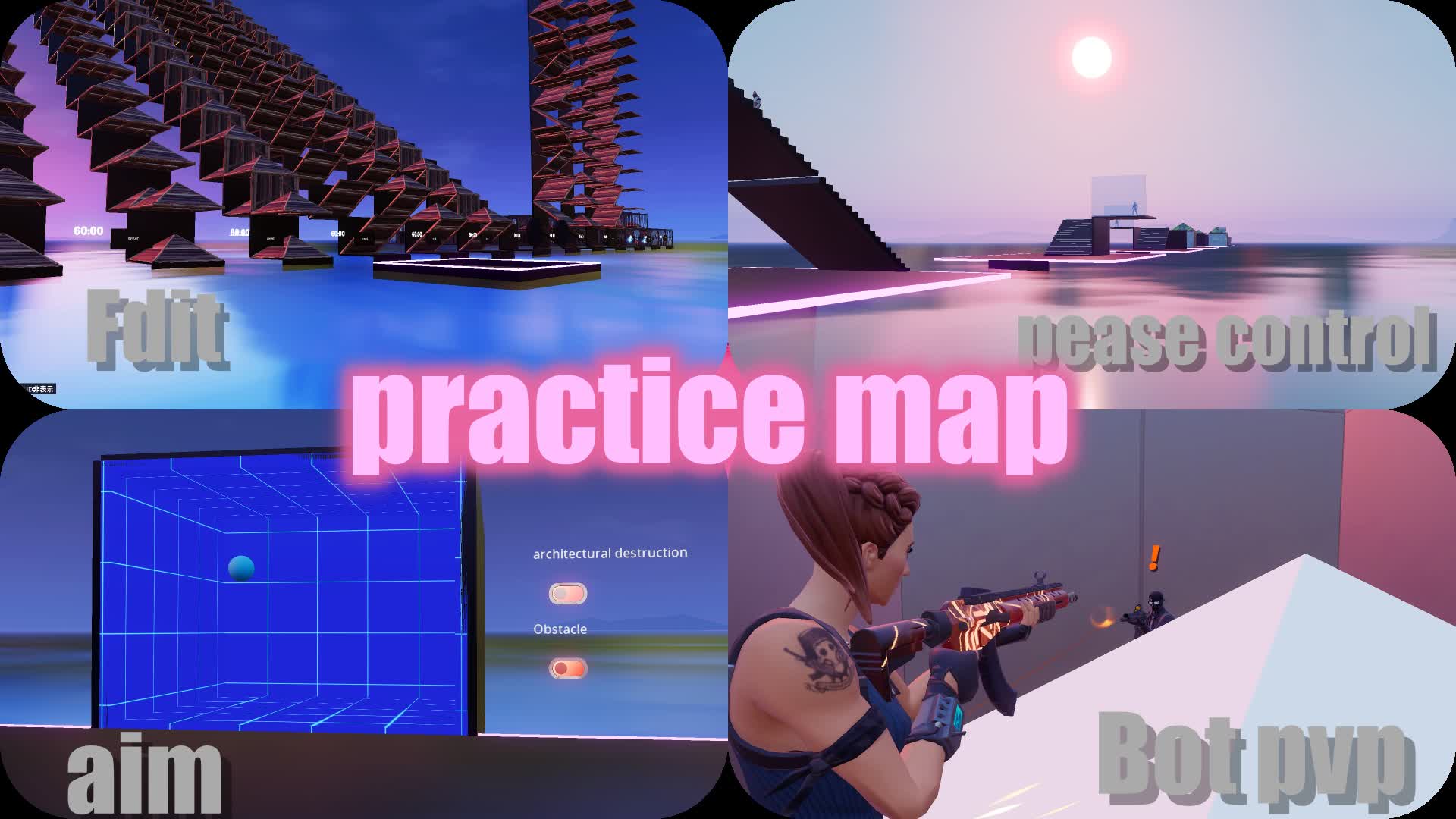 😌aim edit peace control practice map😌