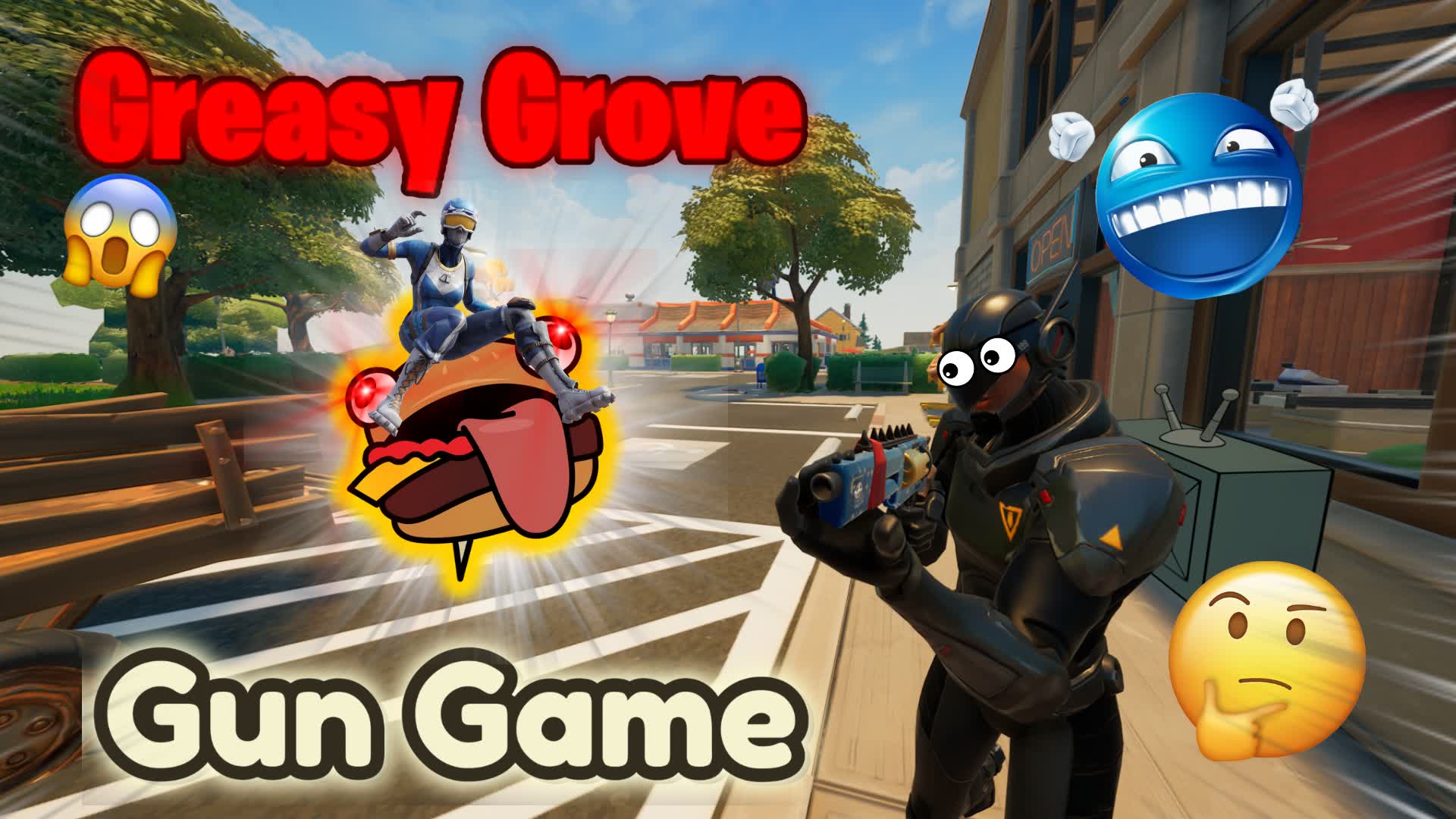 🔫GUN GAME🤩😱 👿Greasy Grove💢