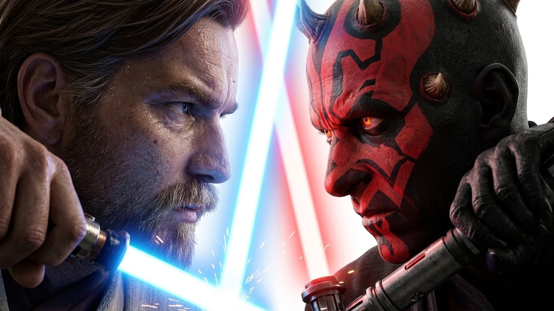 DARTH MAUL -VS- OBI WAN STAR WARS FIGHTS